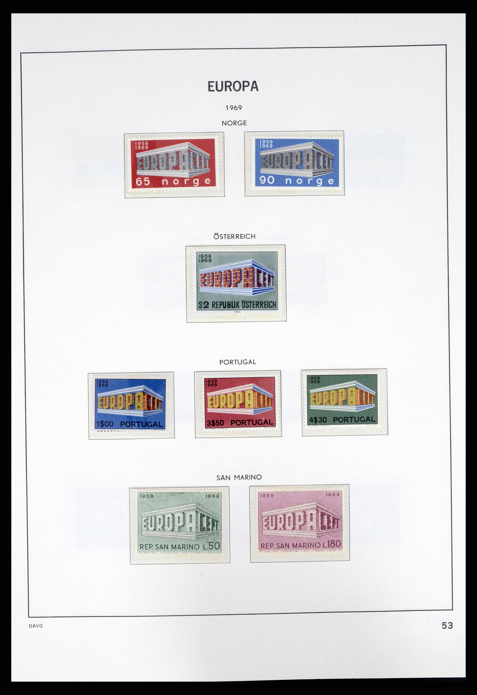 37325 053 - Postzegelverzameling 37325 Europa CEPT 1956-20011.