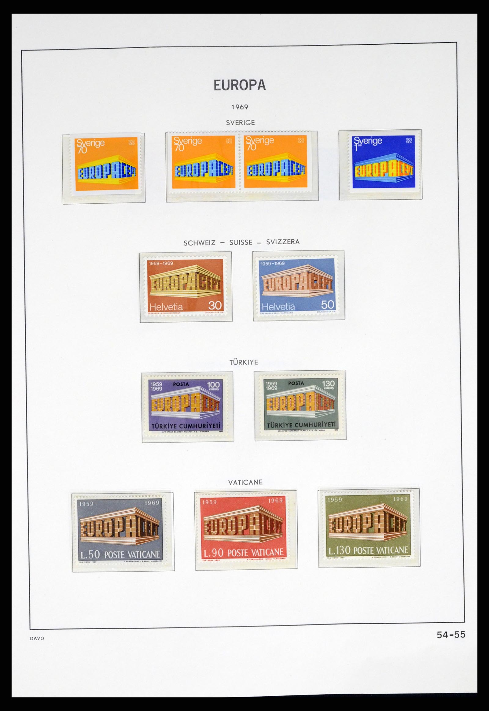 37325 054 - Postzegelverzameling 37325 Europa CEPT 1956-20011.