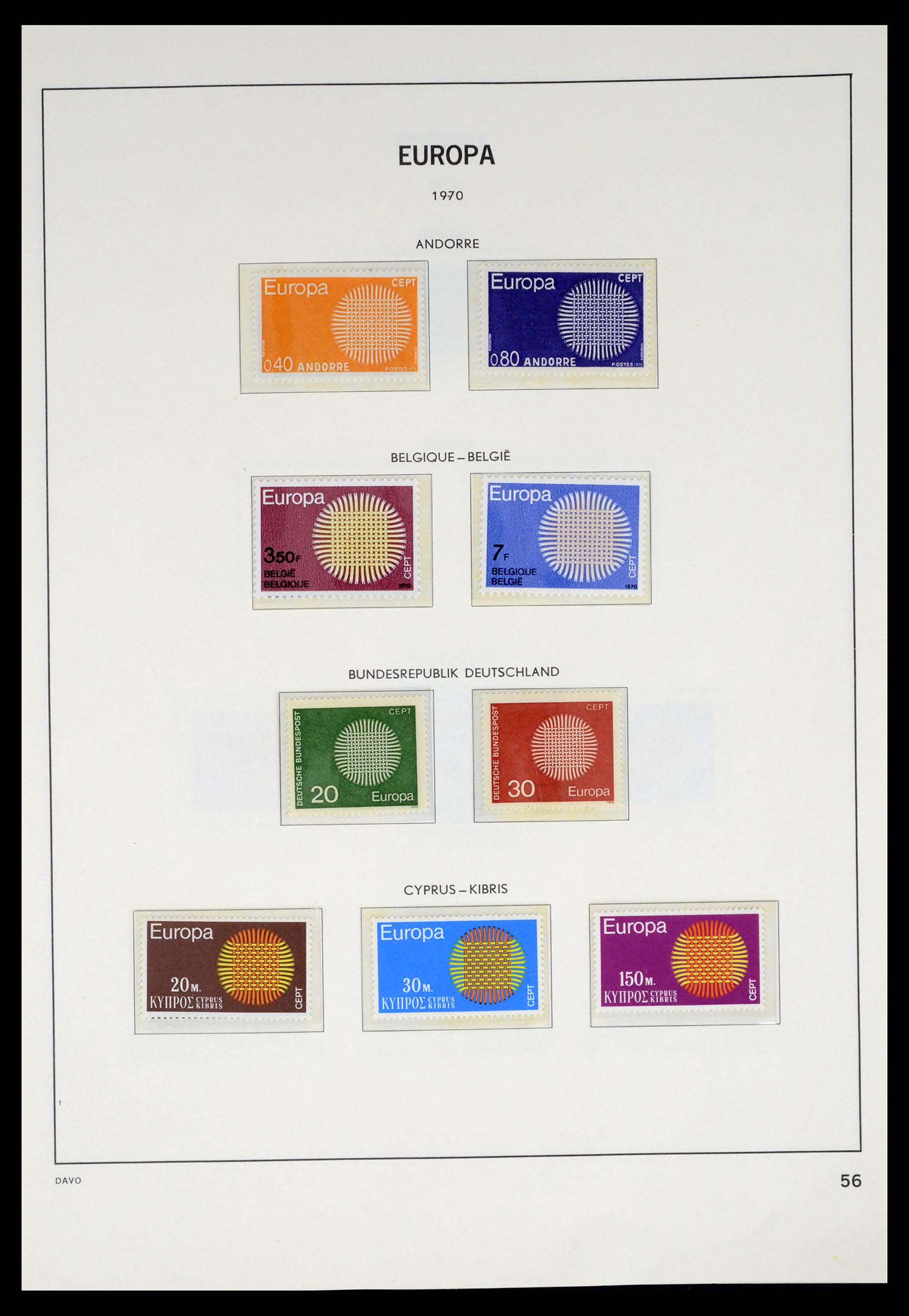 37325 055 - Postzegelverzameling 37325 Europa CEPT 1956-20011.