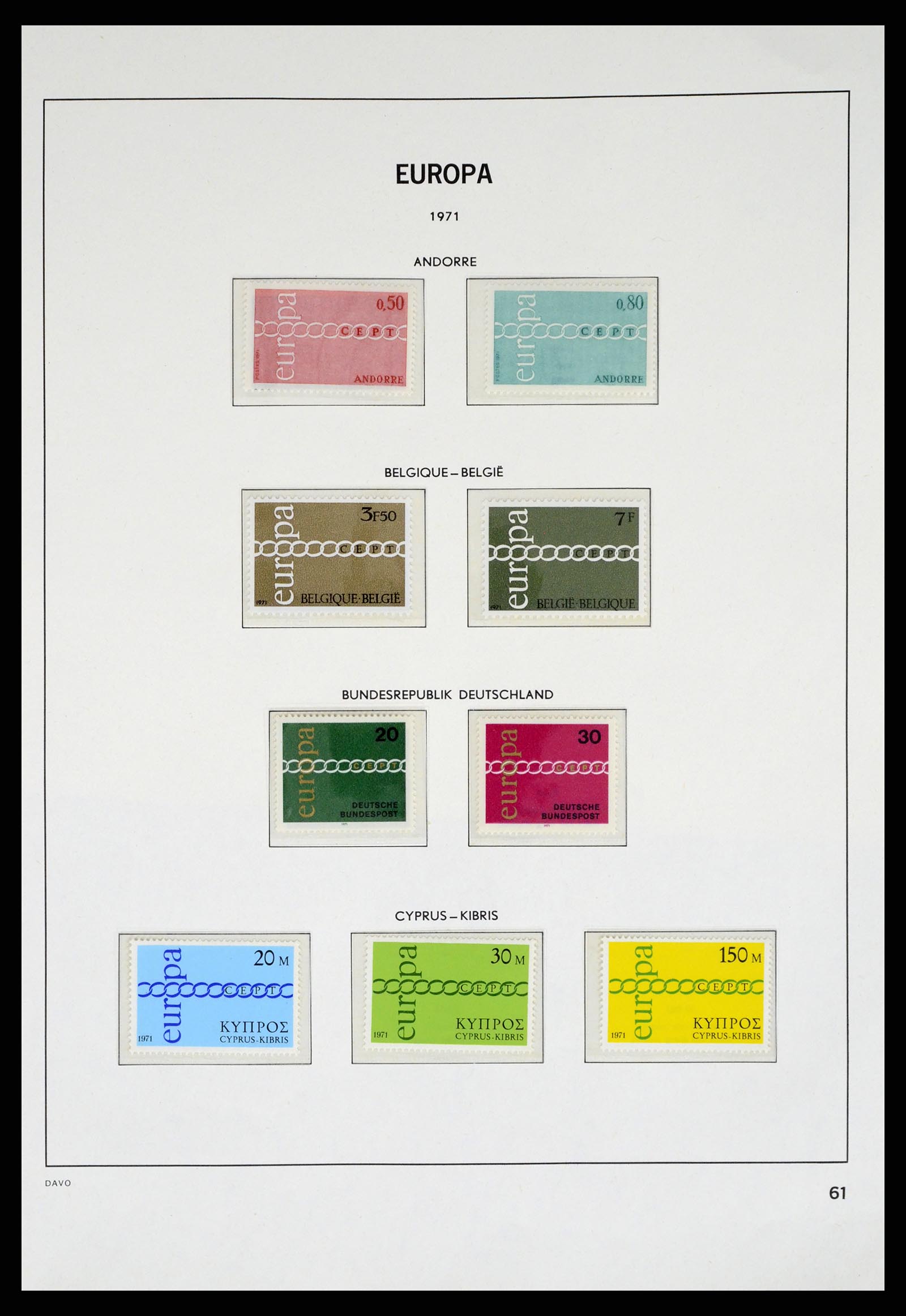 37325 060 - Postzegelverzameling 37325 Europa CEPT 1956-20011.