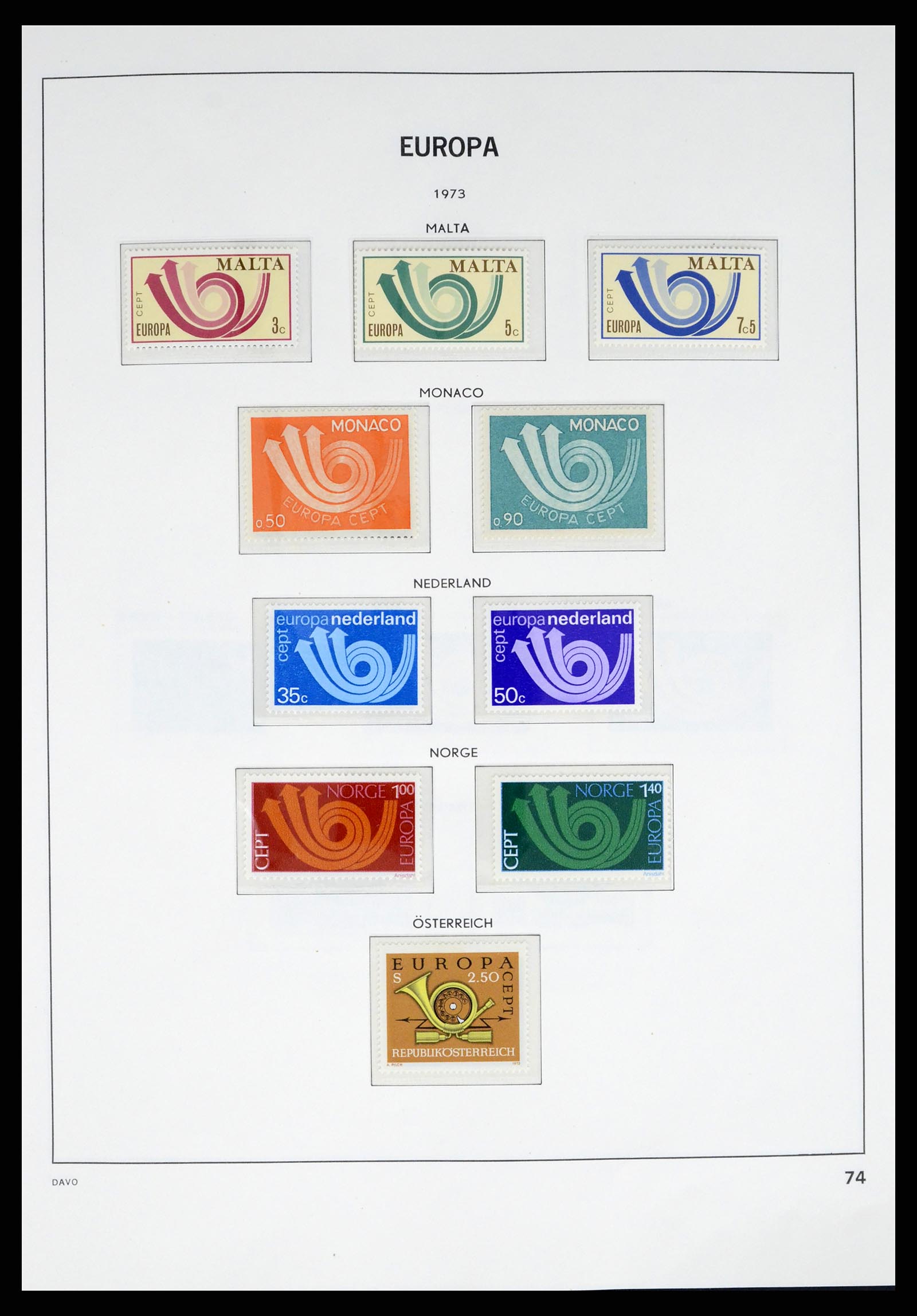 37325 073 - Postzegelverzameling 37325 Europa CEPT 1956-20011.