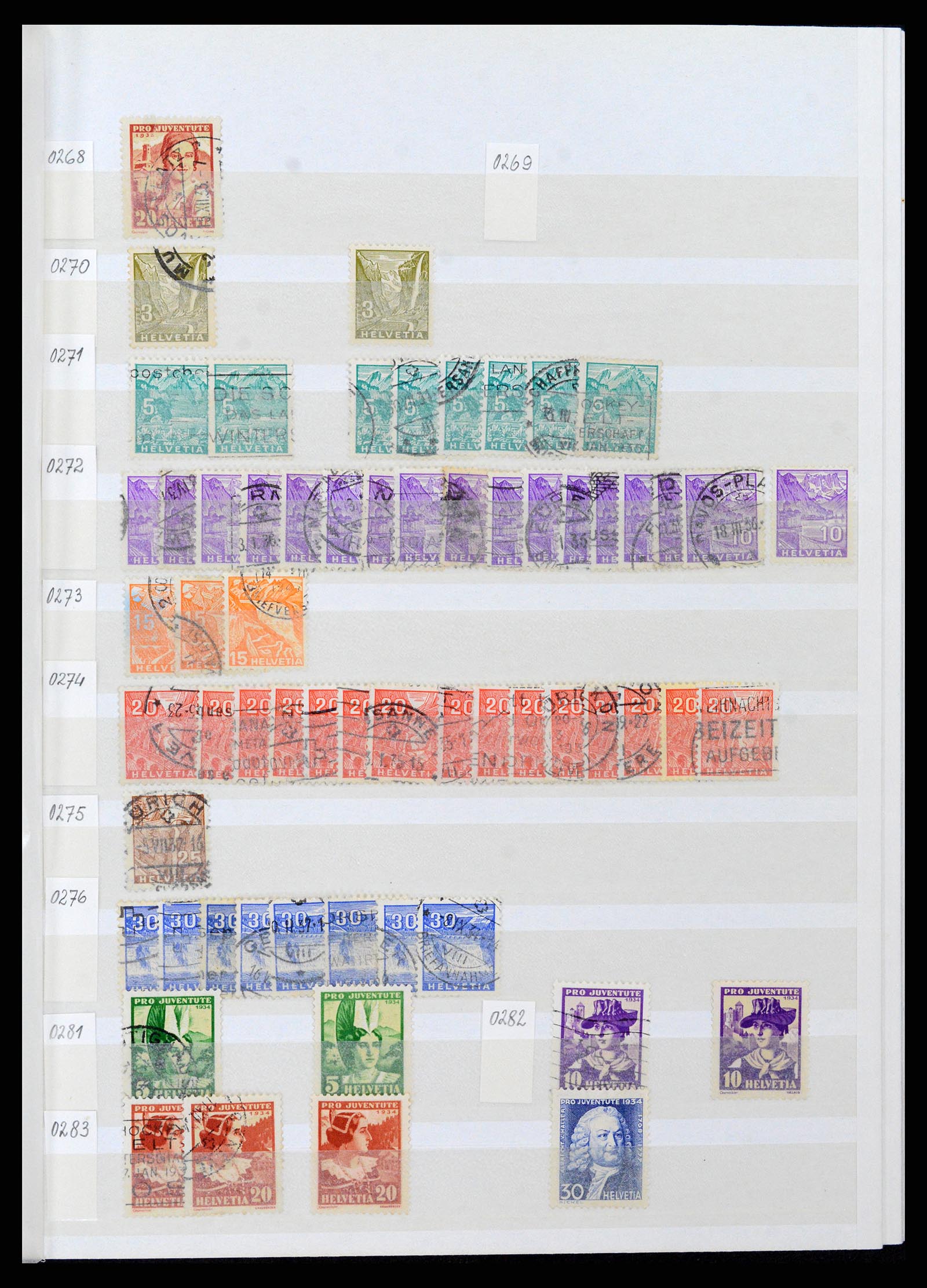37328 017 - Postzegelverzameling 37328 Zwitserland 1854-1991.
