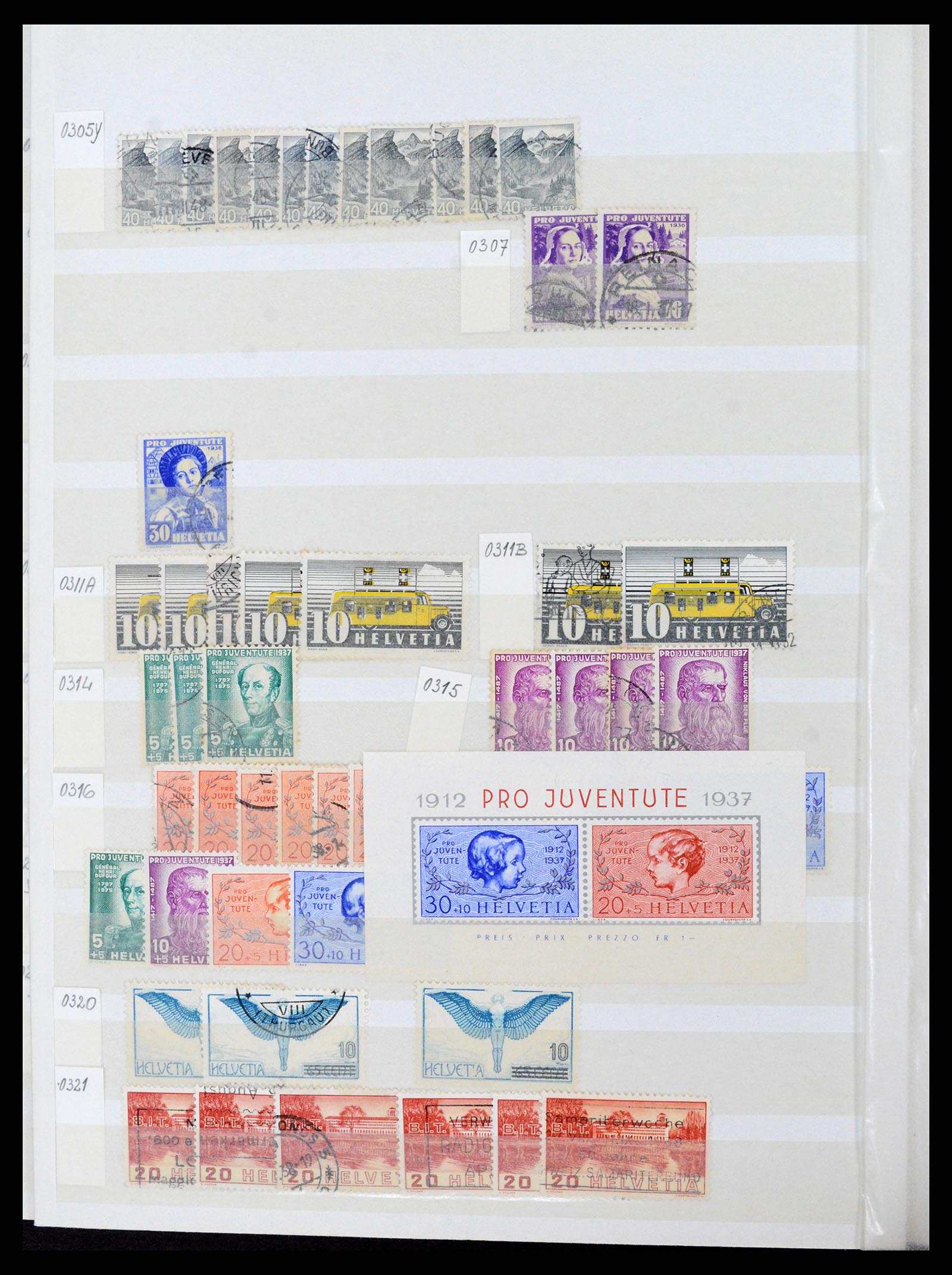37328 020 - Postzegelverzameling 37328 Zwitserland 1854-1991.