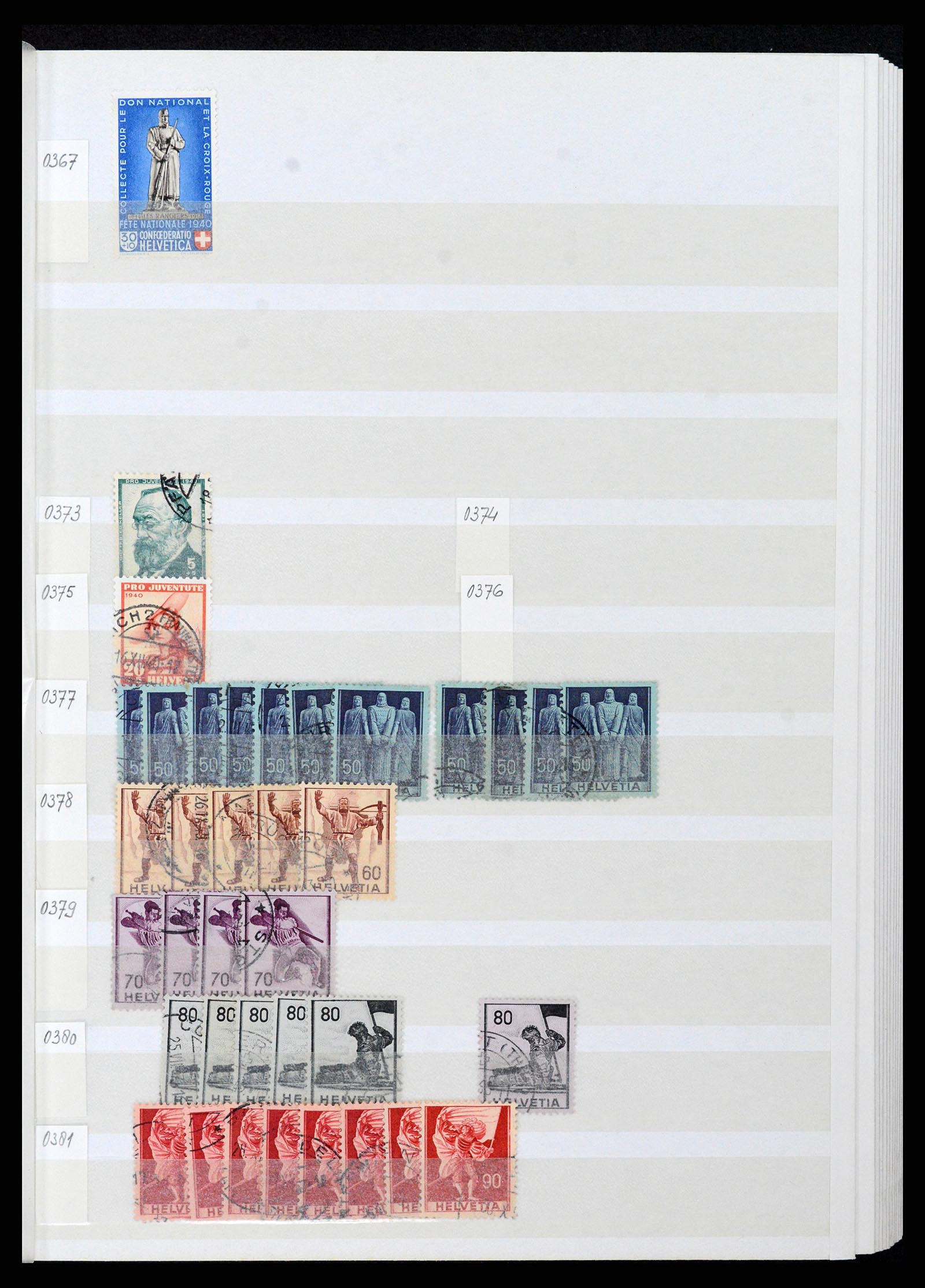 37328 025 - Postzegelverzameling 37328 Zwitserland 1854-1991.