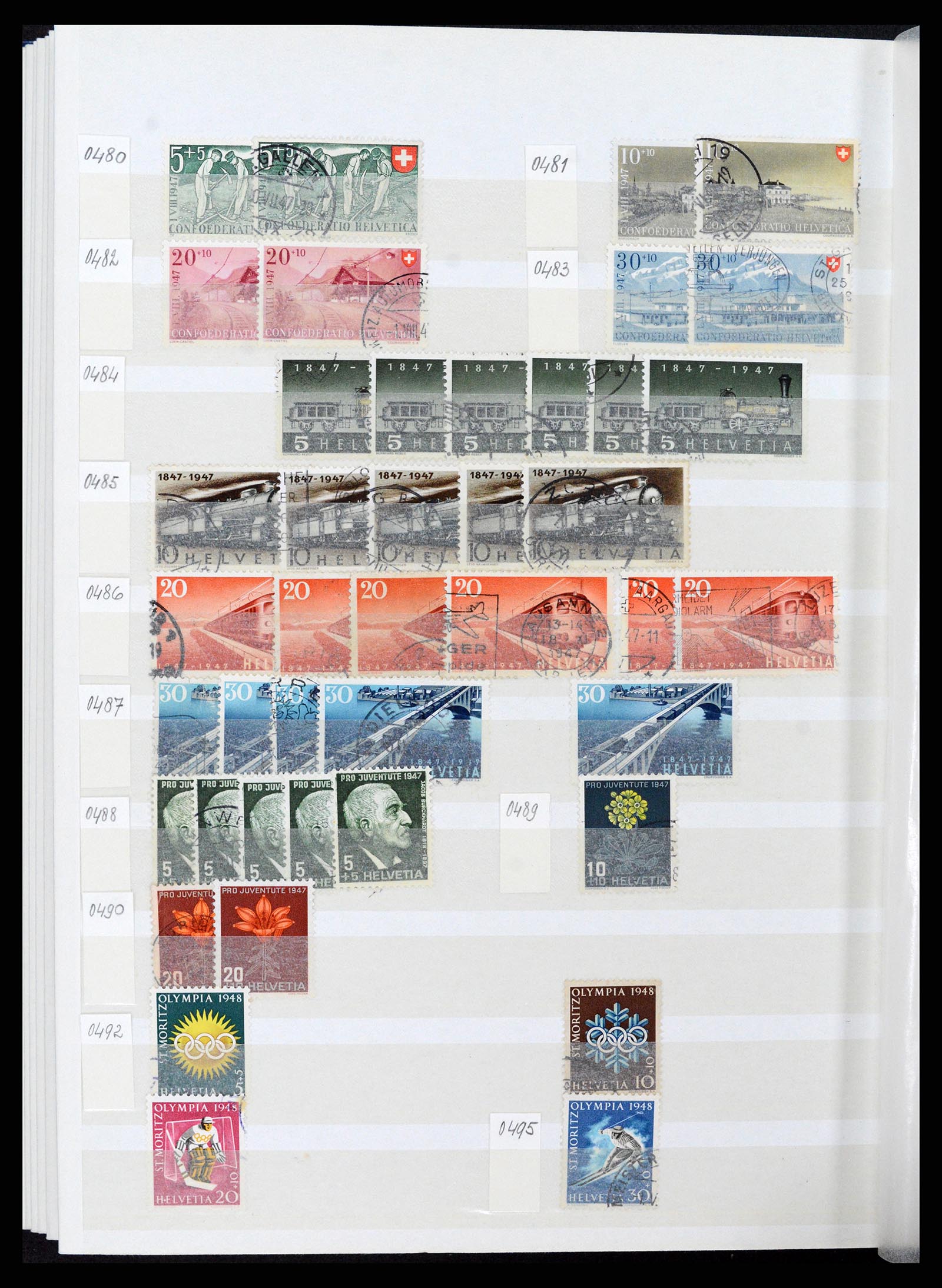 37328 032 - Postzegelverzameling 37328 Zwitserland 1854-1991.