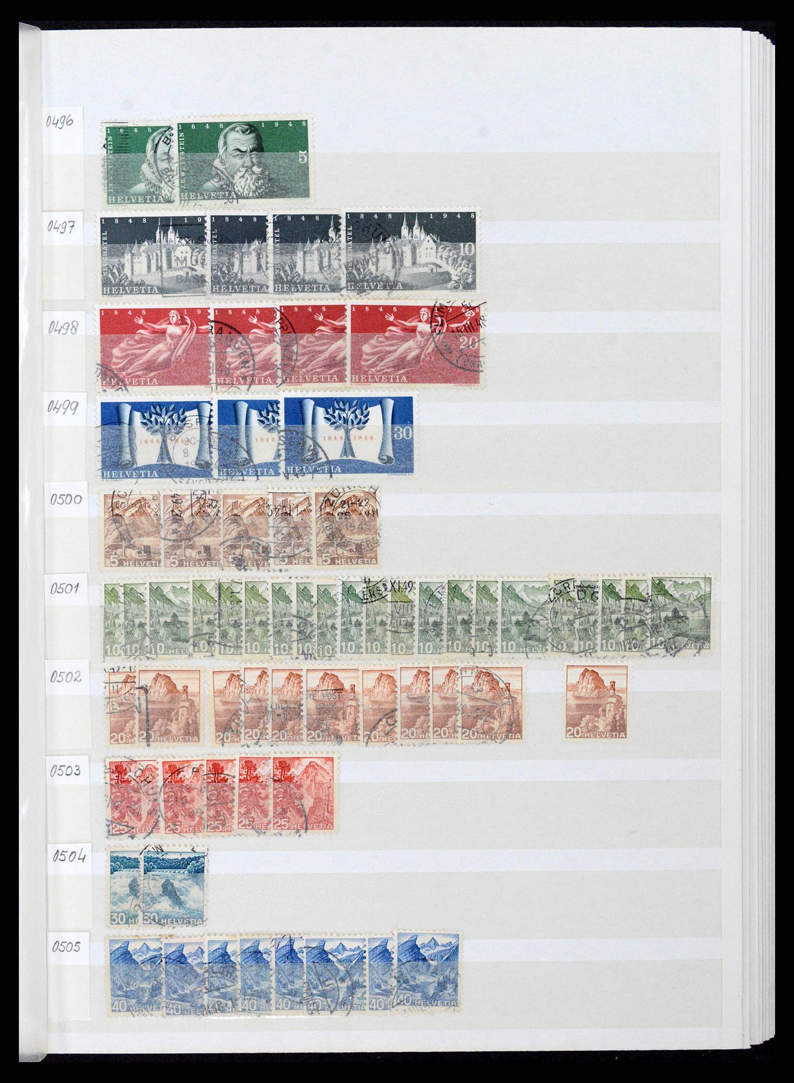 37328 033 - Postzegelverzameling 37328 Zwitserland 1854-1991.