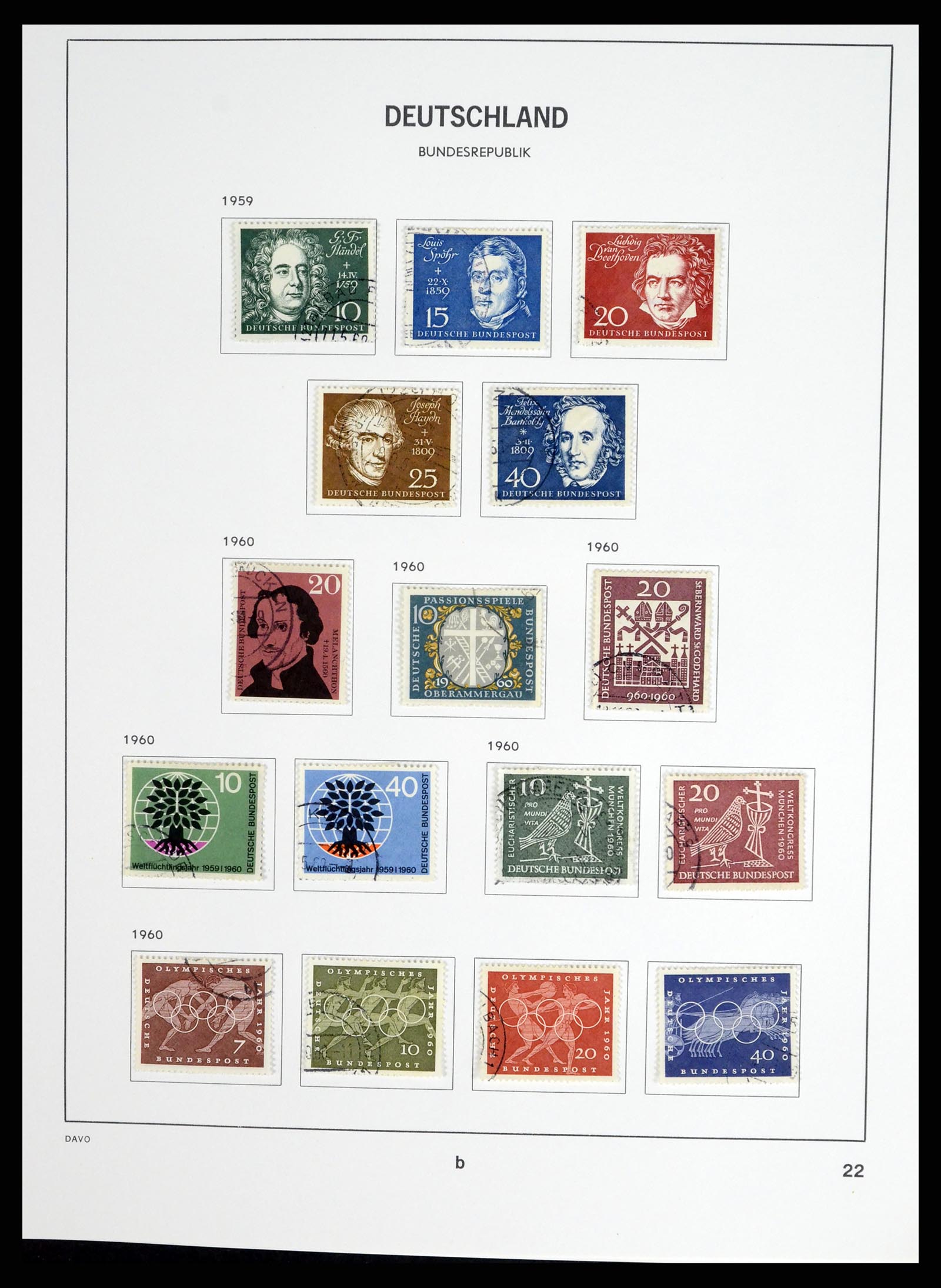 37330 044 - Postzegelverzameling 37330 Duitsland 1946-1969.