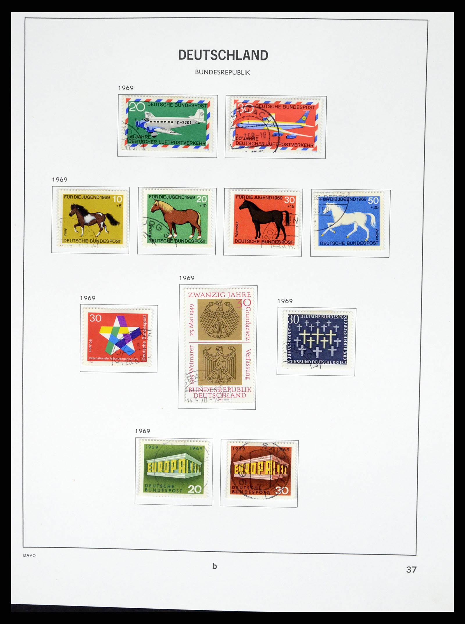 37330 060 - Postzegelverzameling 37330 Duitsland 1946-1969.