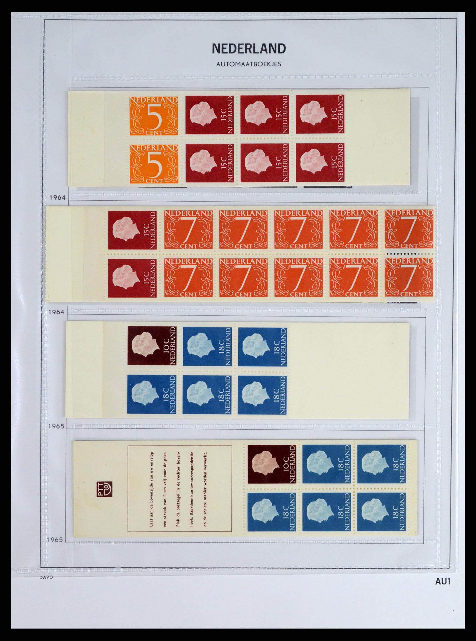 37331 001 - Stamp collection 37331 Netherlands stamp booklets 1964-2002.