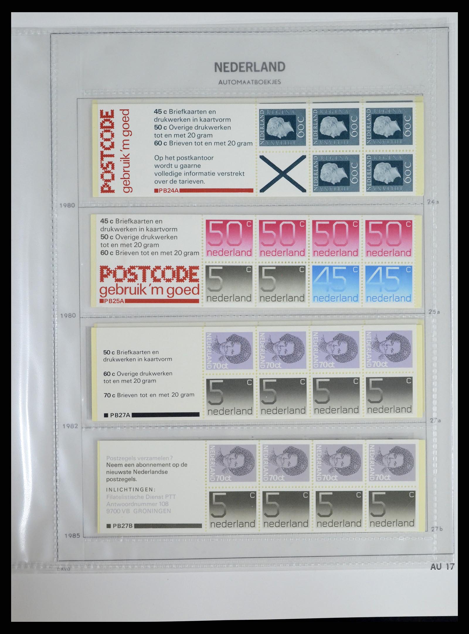 37331 018 - Stamp collection 37331 Netherlands stamp booklets 1964-2002.