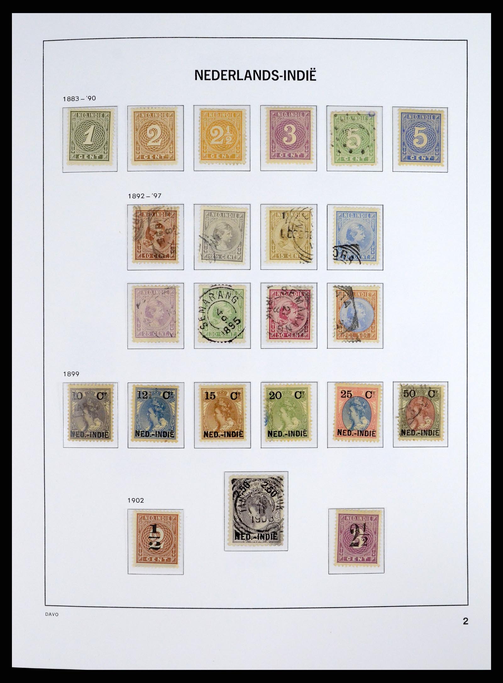 37332 002 - Postzegelverzameling 37332 Nederlands Indië 1864-1949.