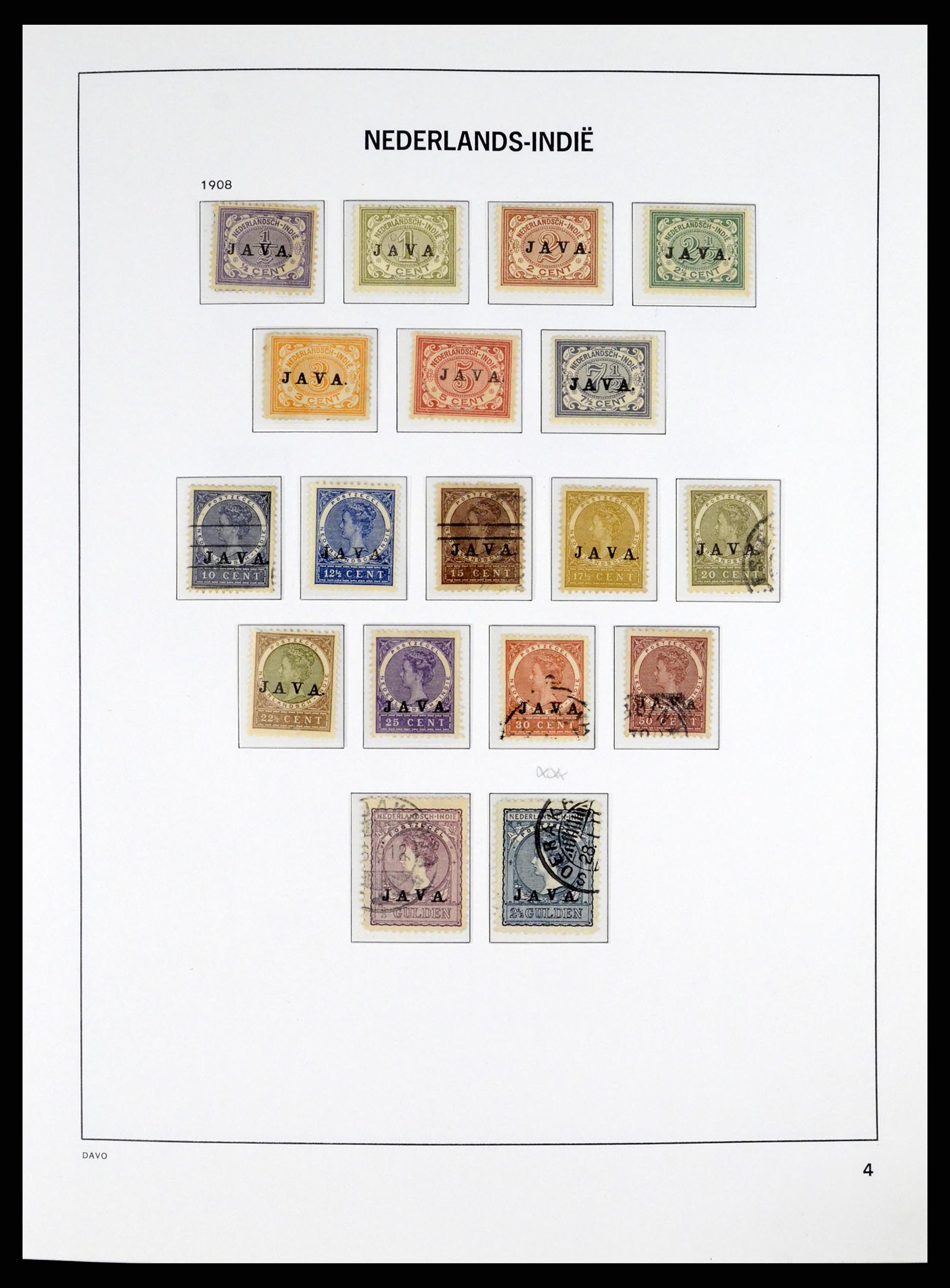 37332 004 - Postzegelverzameling 37332 Nederlands Indië 1864-1949.