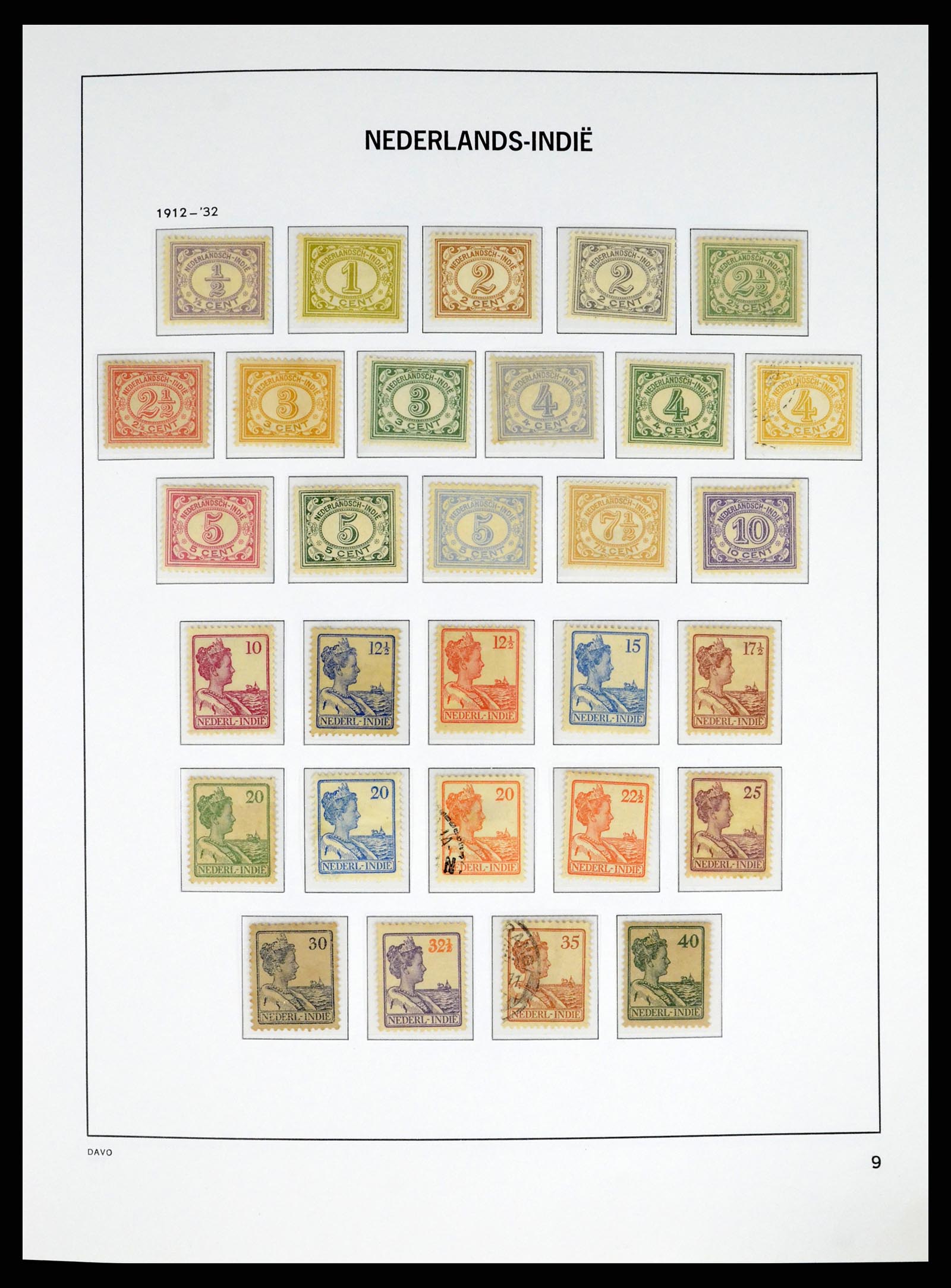 37332 009 - Postzegelverzameling 37332 Nederlands Indië 1864-1949.