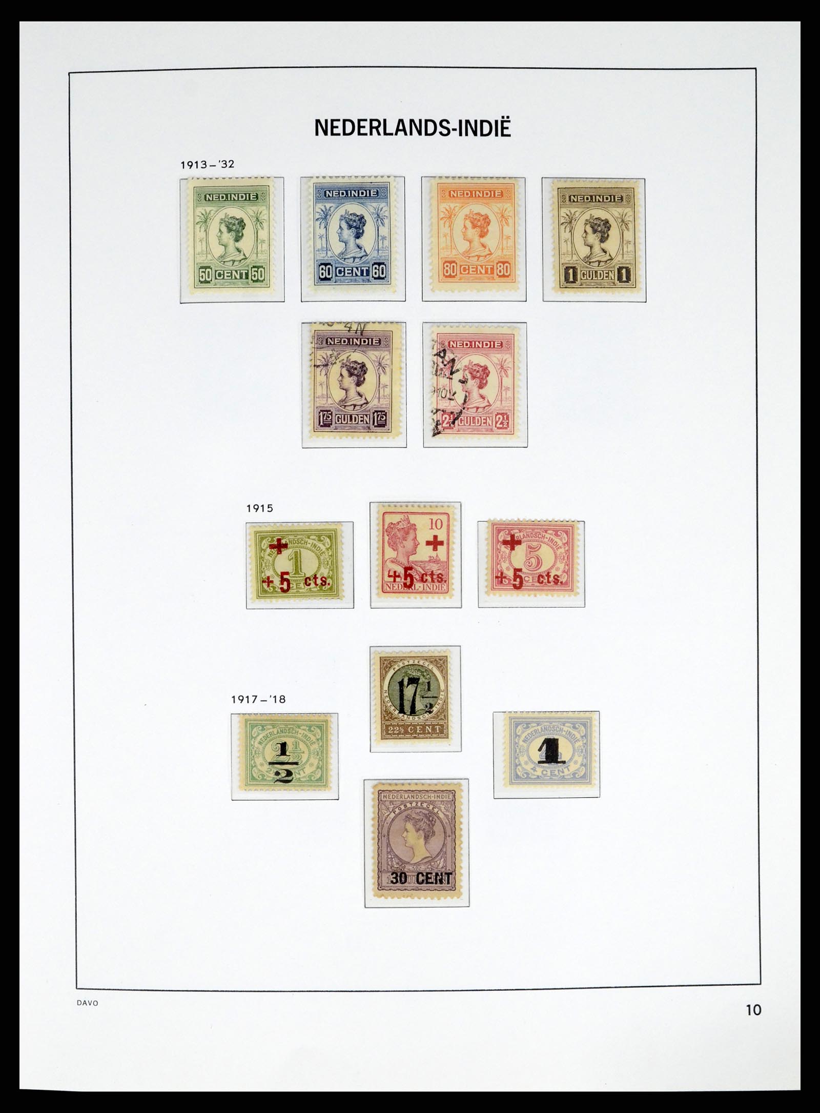 37332 010 - Postzegelverzameling 37332 Nederlands Indië 1864-1949.