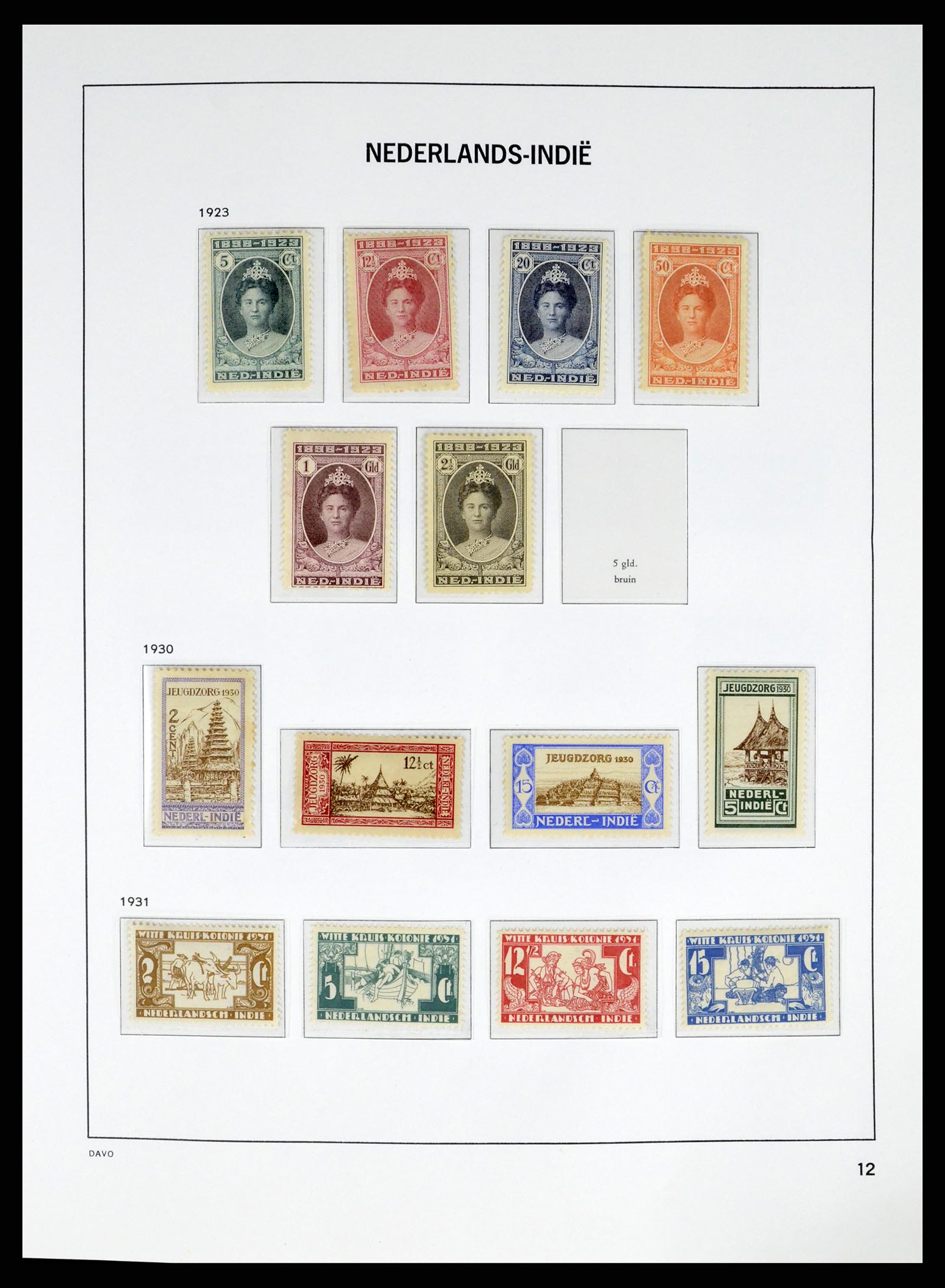 37332 012 - Postzegelverzameling 37332 Nederlands Indië 1864-1949.