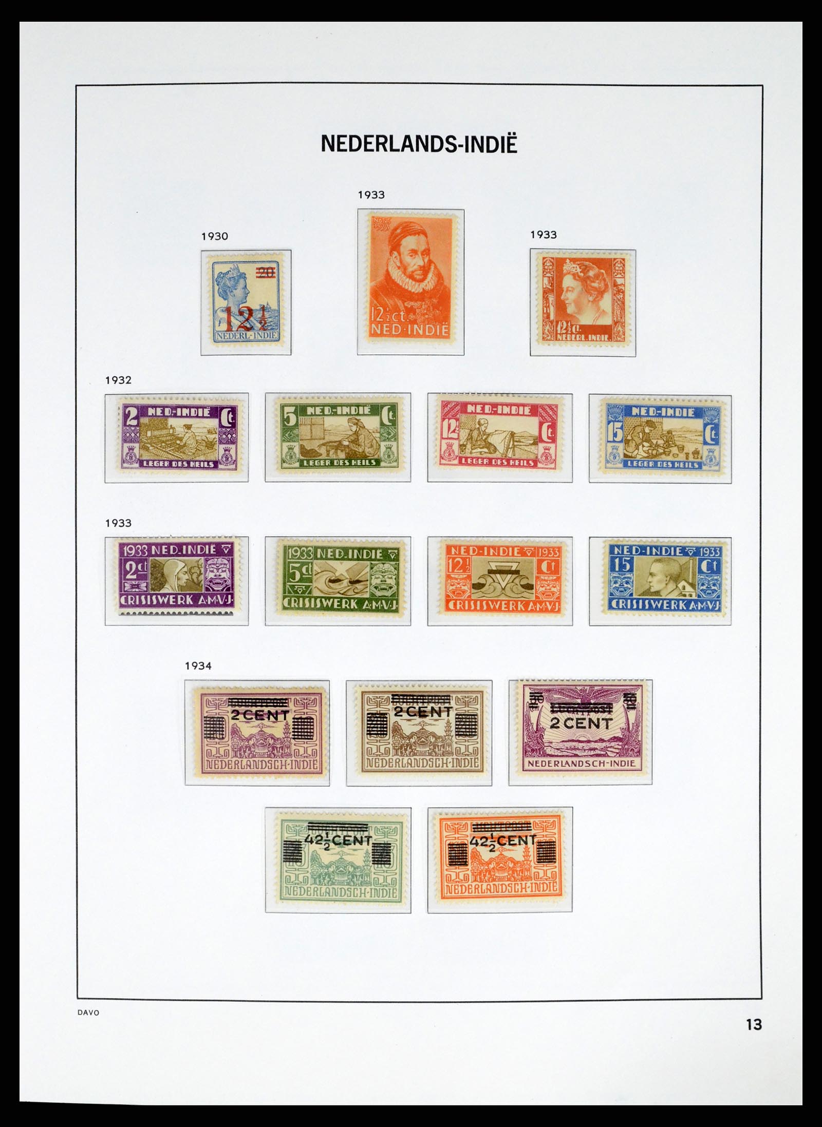 37332 013 - Postzegelverzameling 37332 Nederlands Indië 1864-1949.