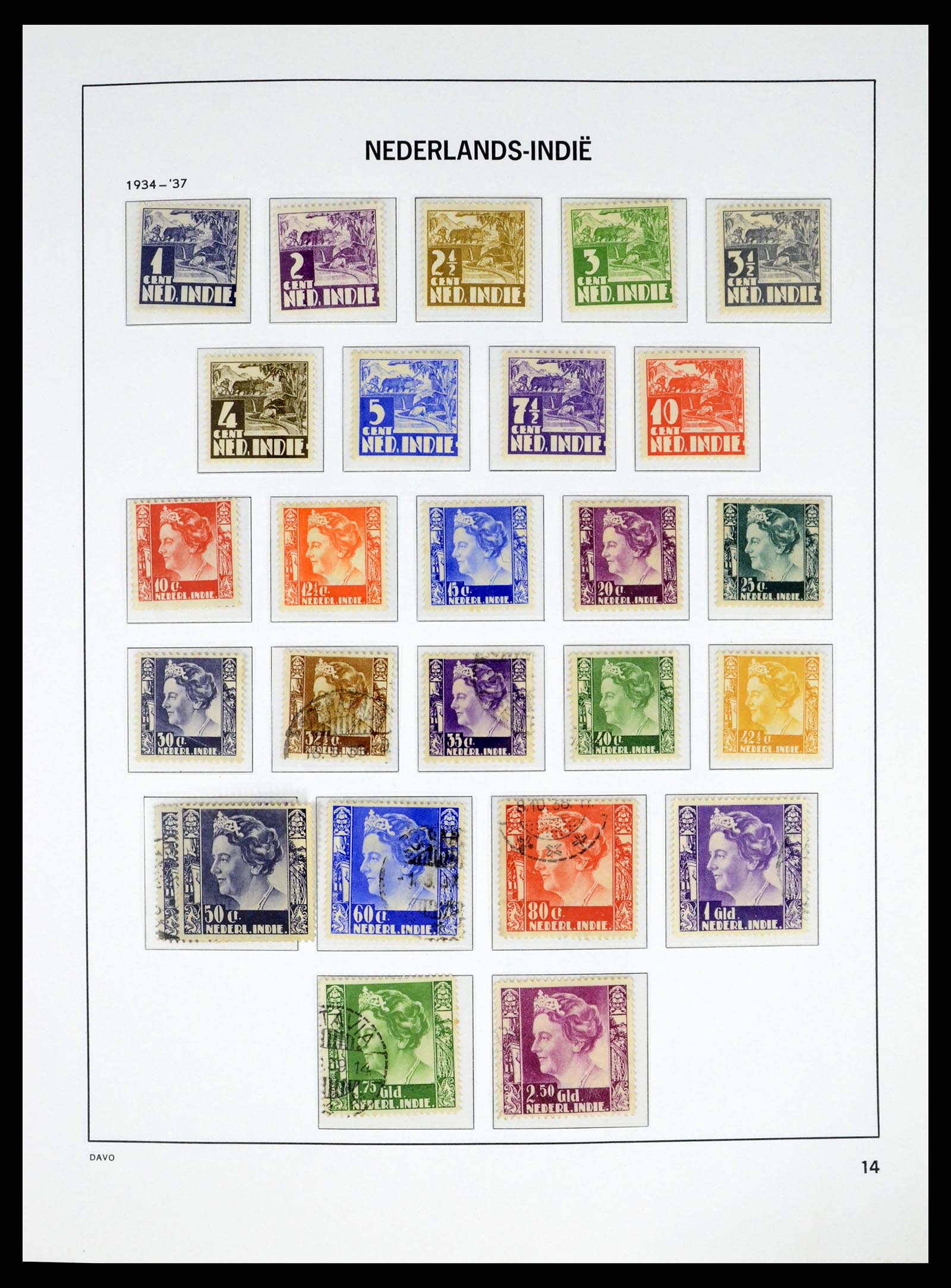 37332 014 - Postzegelverzameling 37332 Nederlands Indië 1864-1949.