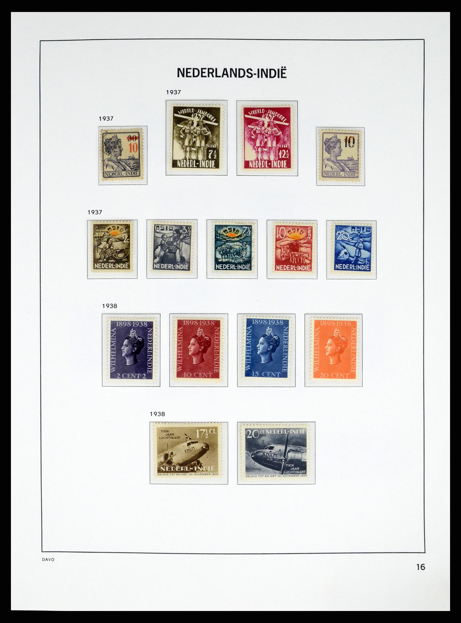 37332 016 - Postzegelverzameling 37332 Nederlands Indië 1864-1949.