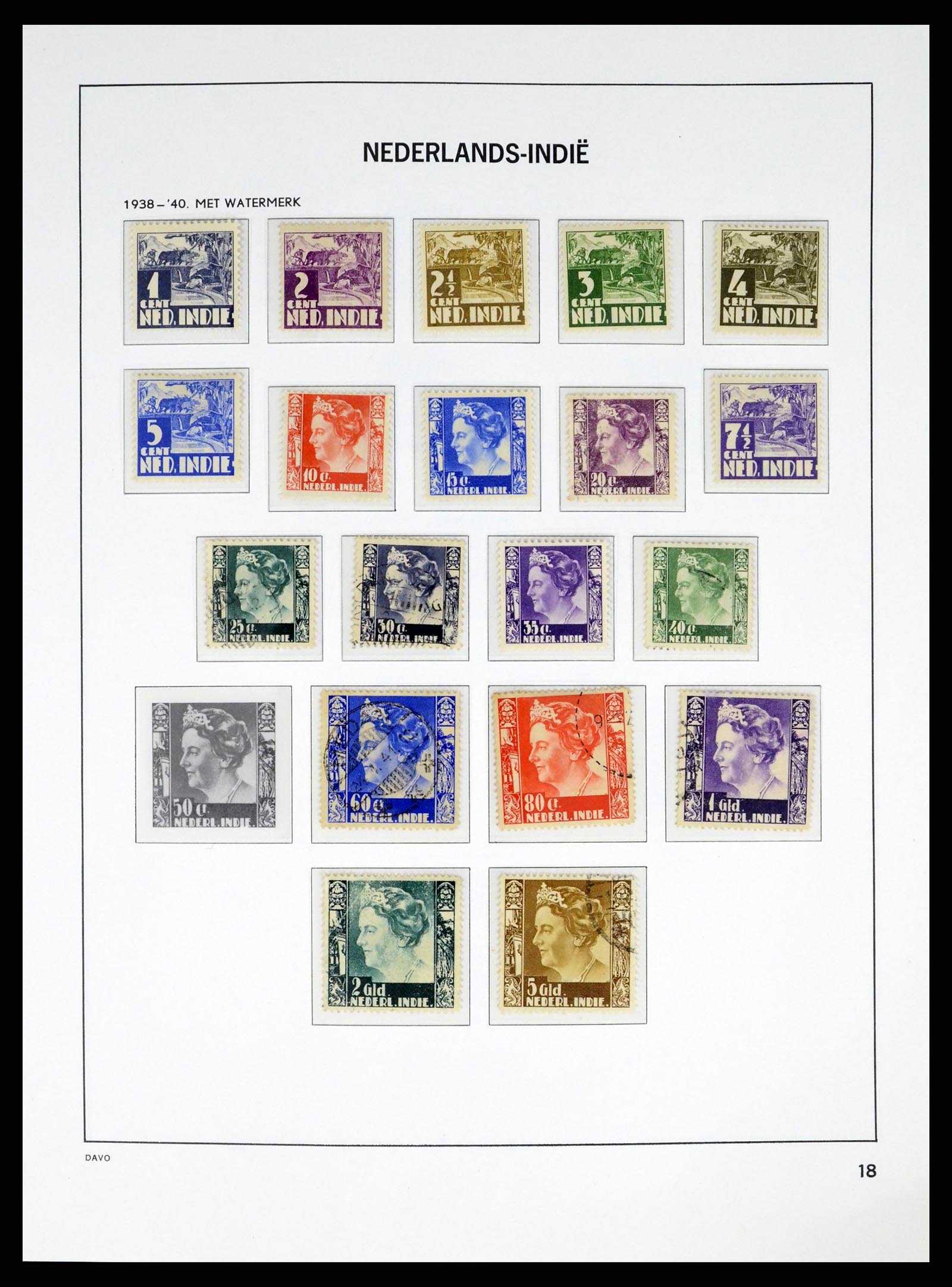 37332 018 - Postzegelverzameling 37332 Nederlands Indië 1864-1949.