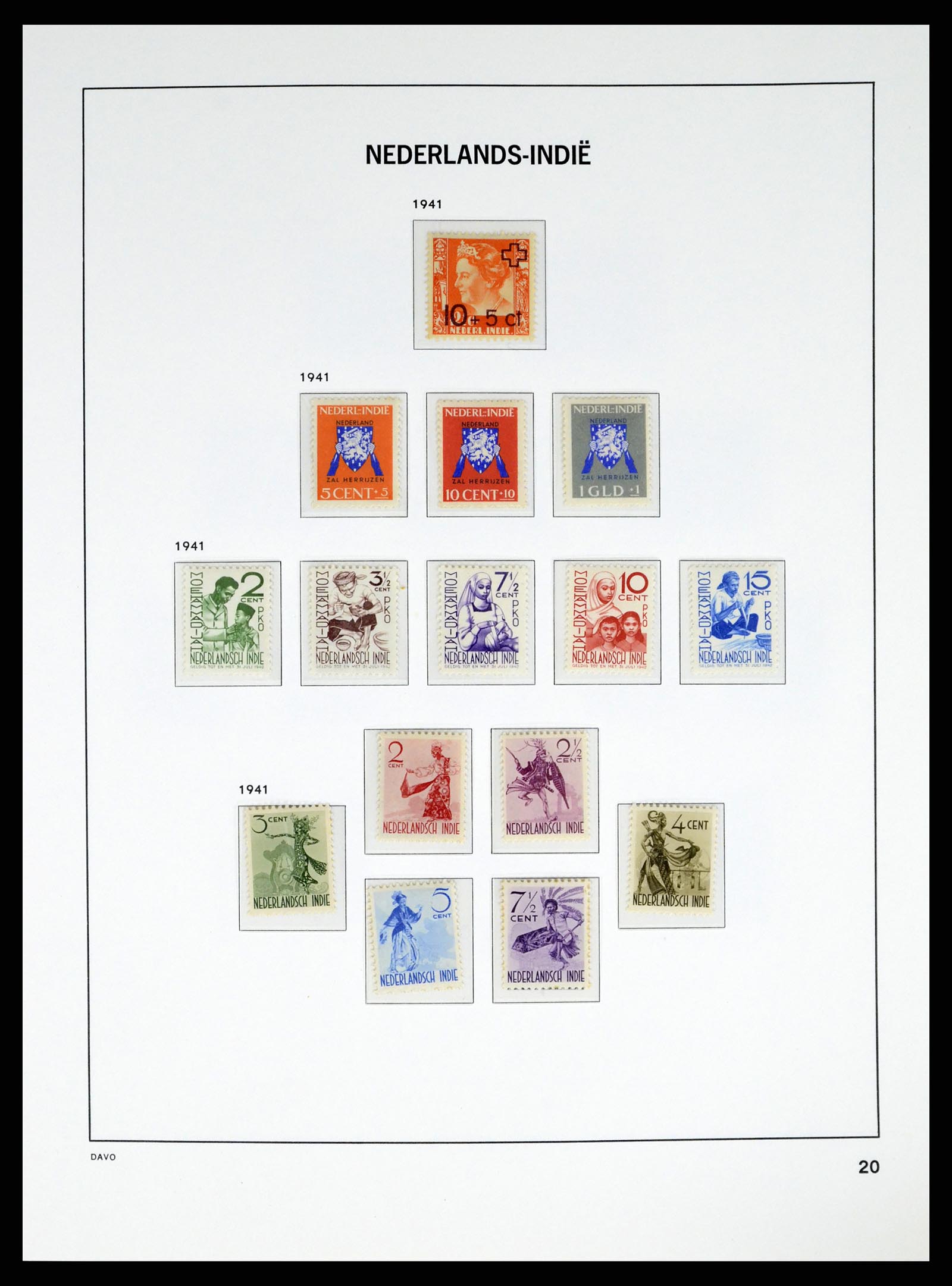 37332 020 - Postzegelverzameling 37332 Nederlands Indië 1864-1949.