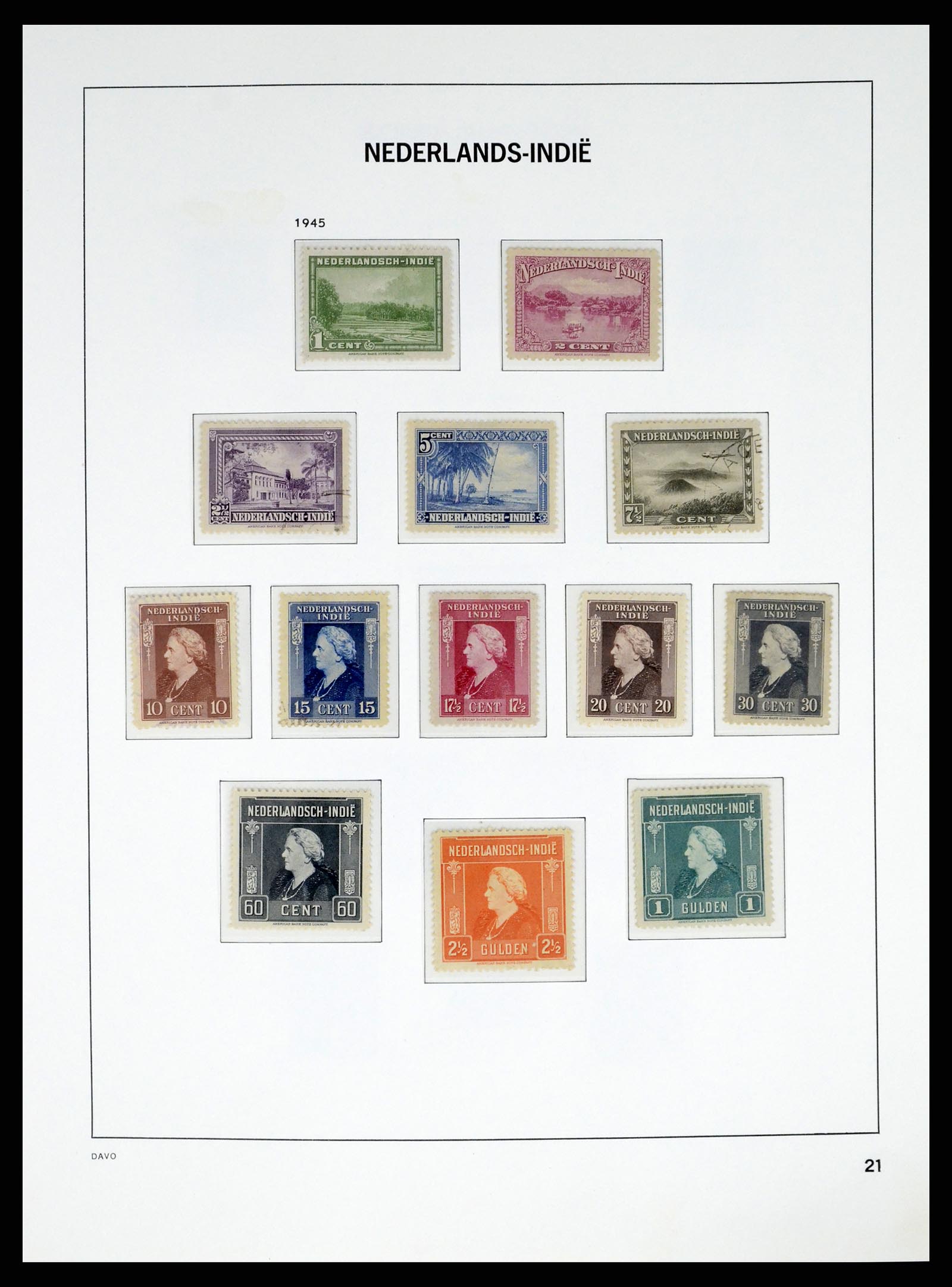 37332 021 - Postzegelverzameling 37332 Nederlands Indië 1864-1949.