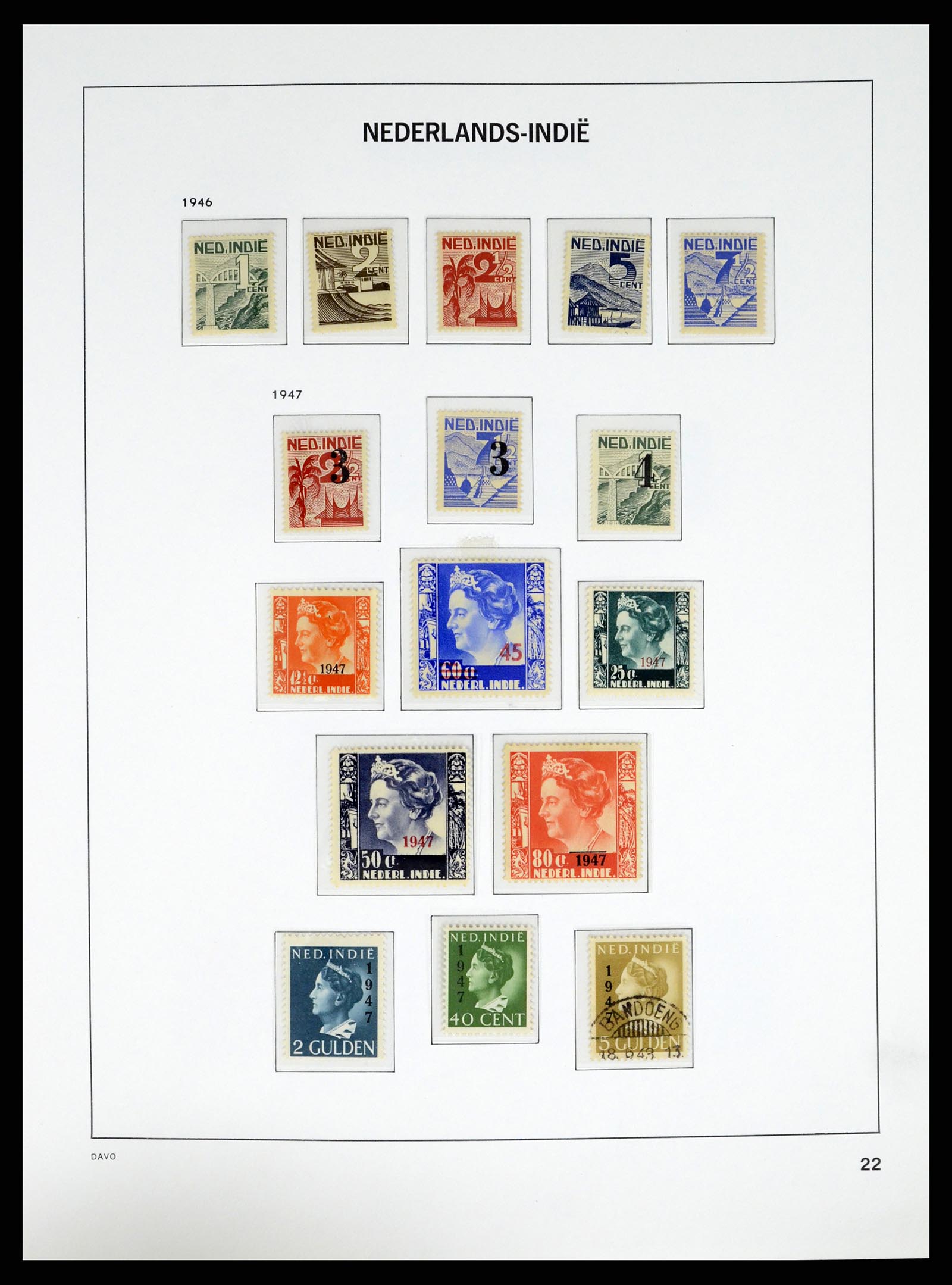 37332 022 - Postzegelverzameling 37332 Nederlands Indië 1864-1949.