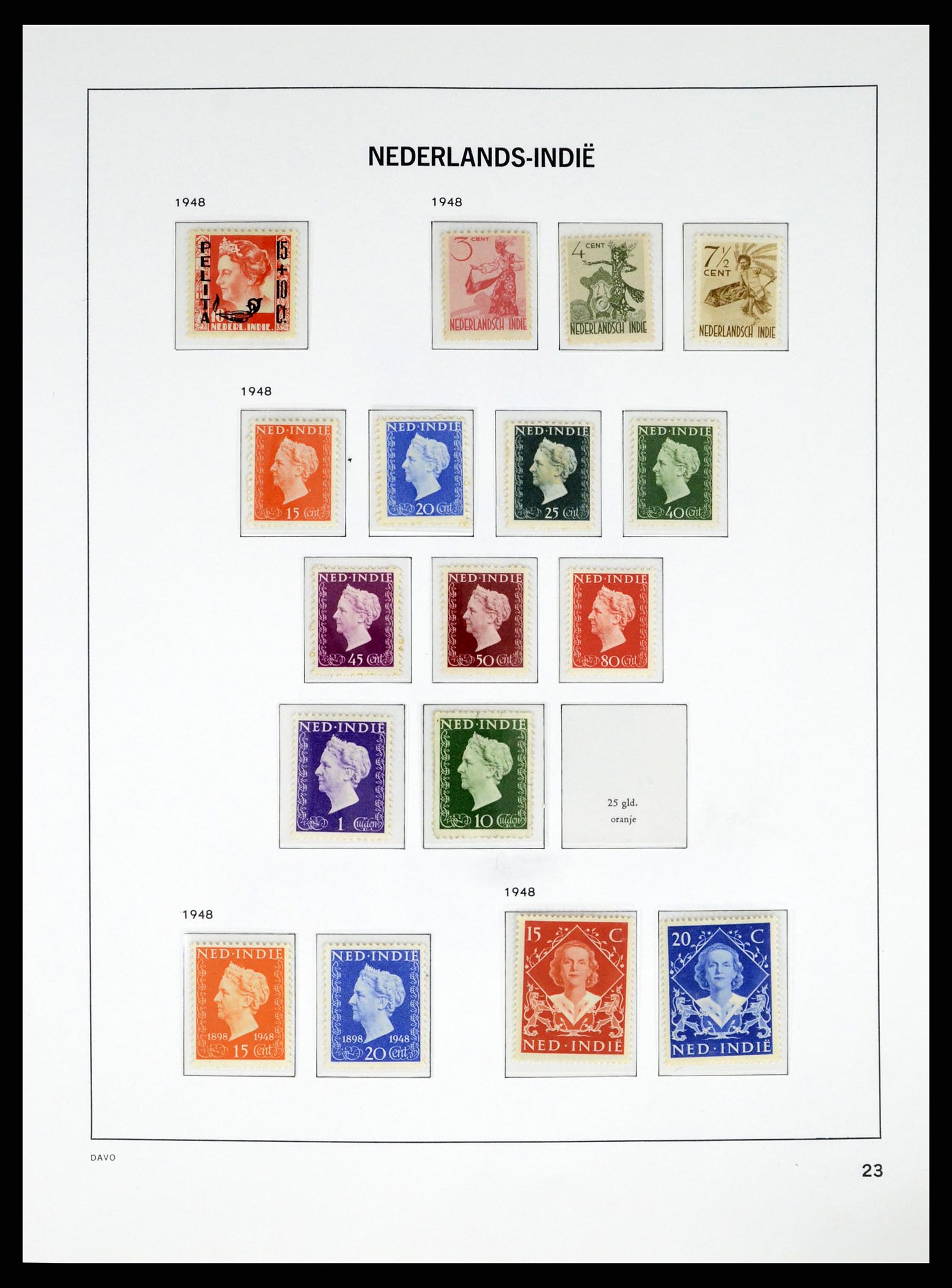 37332 023 - Postzegelverzameling 37332 Nederlands Indië 1864-1949.