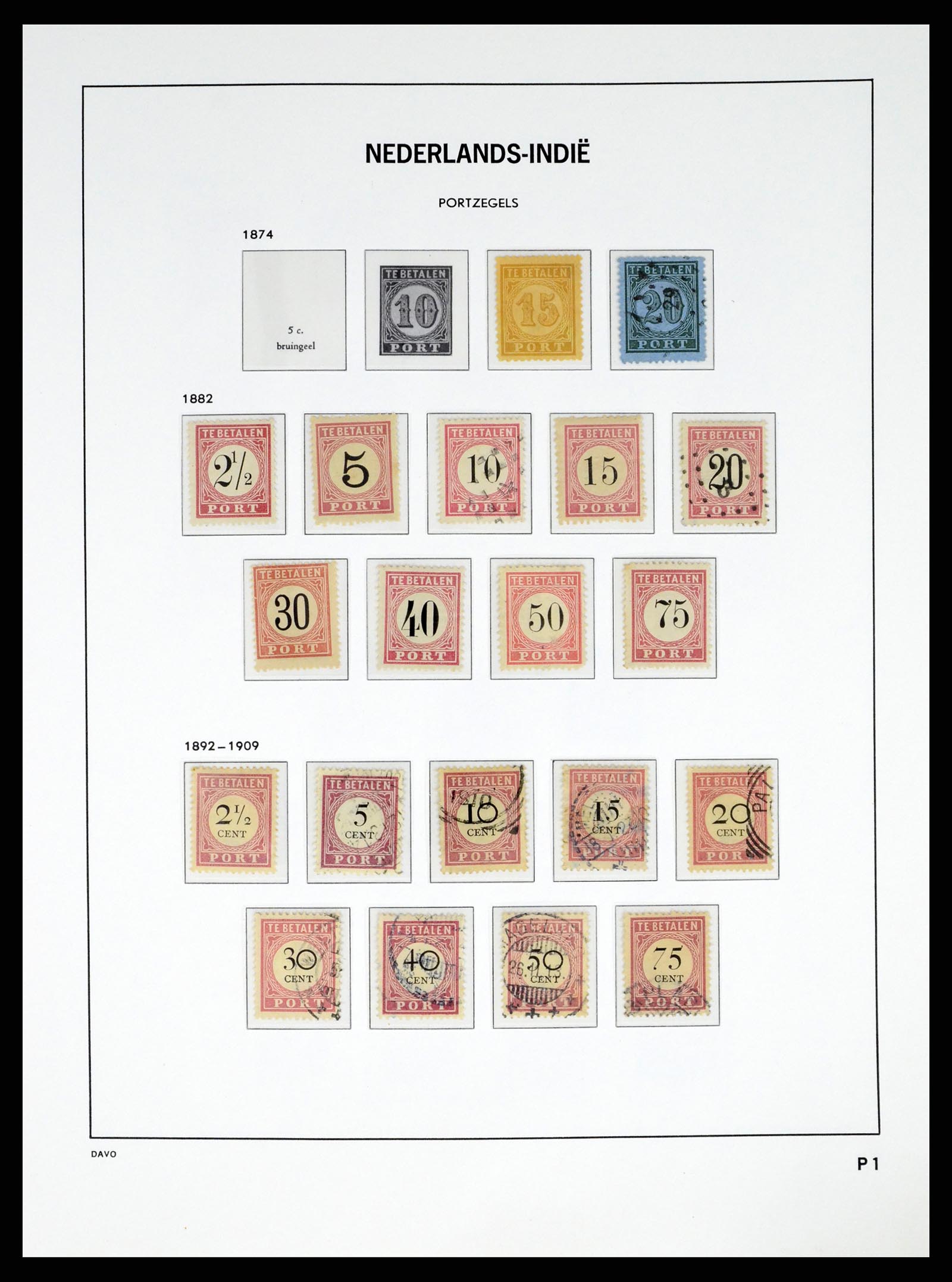 37332 026 - Postzegelverzameling 37332 Nederlands Indië 1864-1949.