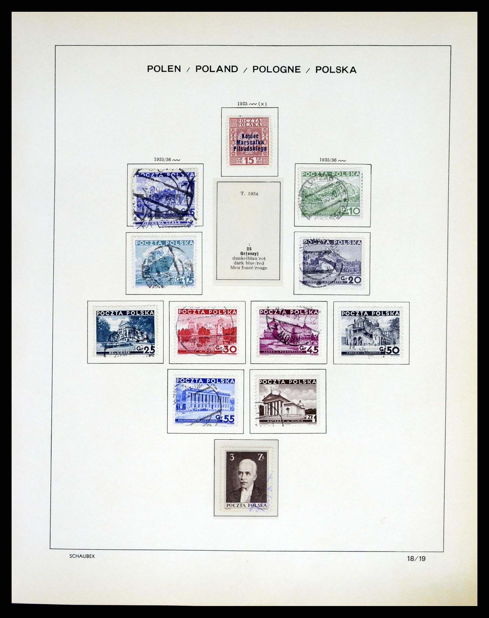 37335 032 - Postzegelverzameling 37335 Polen 1918-1965.