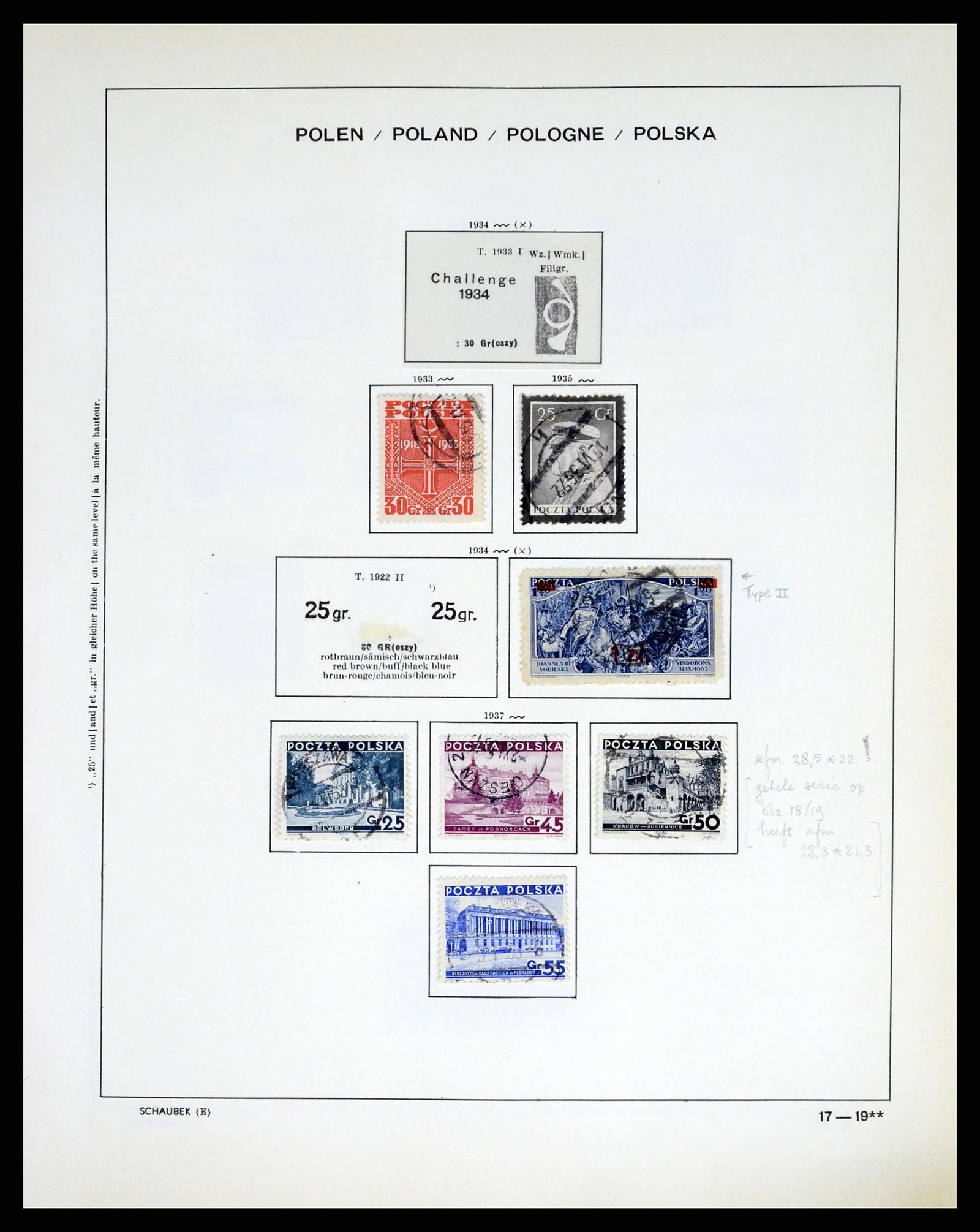 37335 033 - Postzegelverzameling 37335 Polen 1918-1965.