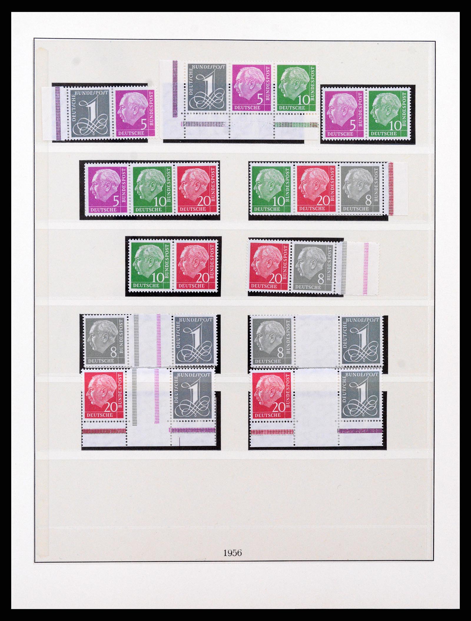37336 003 - Postzegelverzameling 37336 Bundespost combinaties 1955-1980.