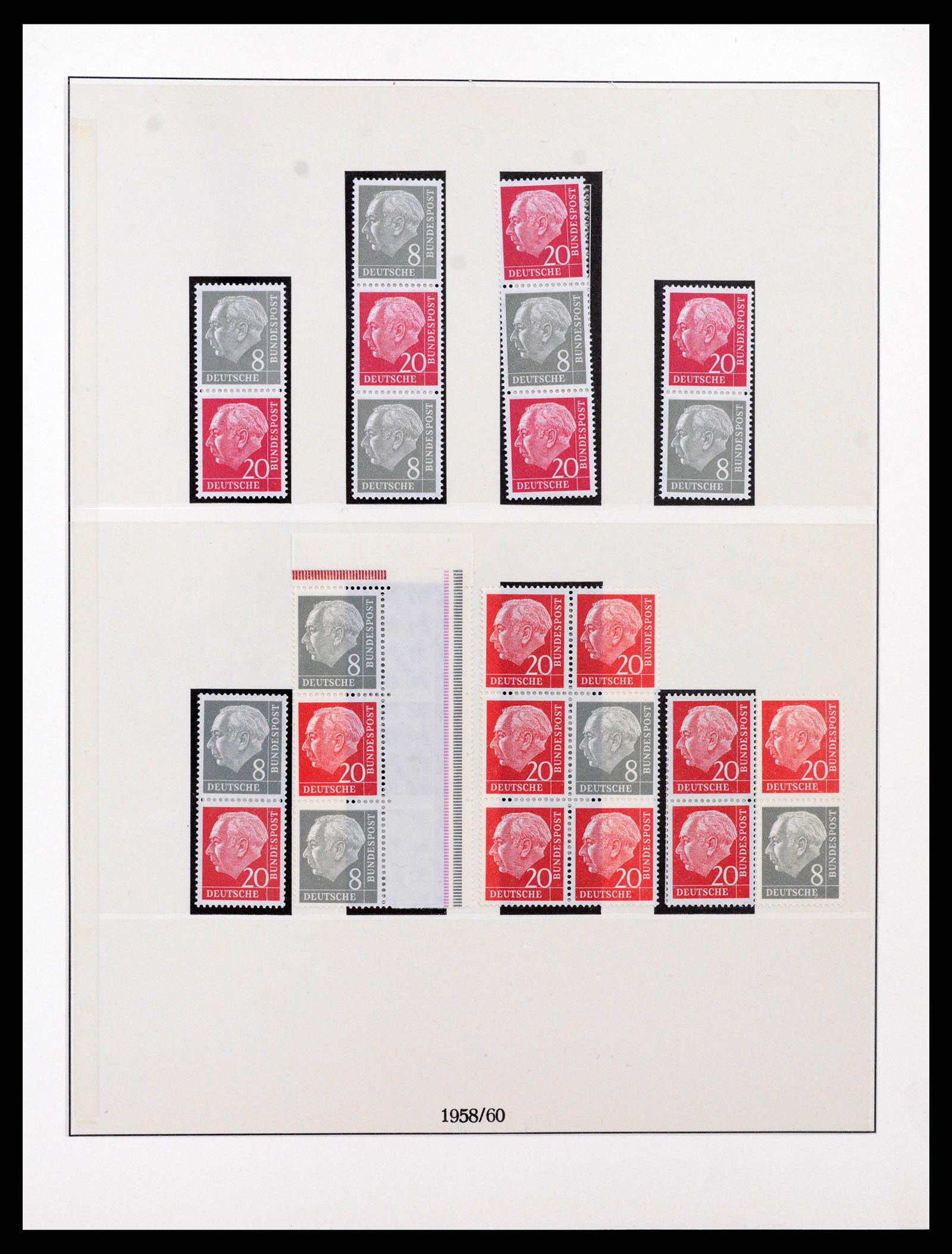 37336 004 - Postzegelverzameling 37336 Bundespost combinaties 1955-1980.