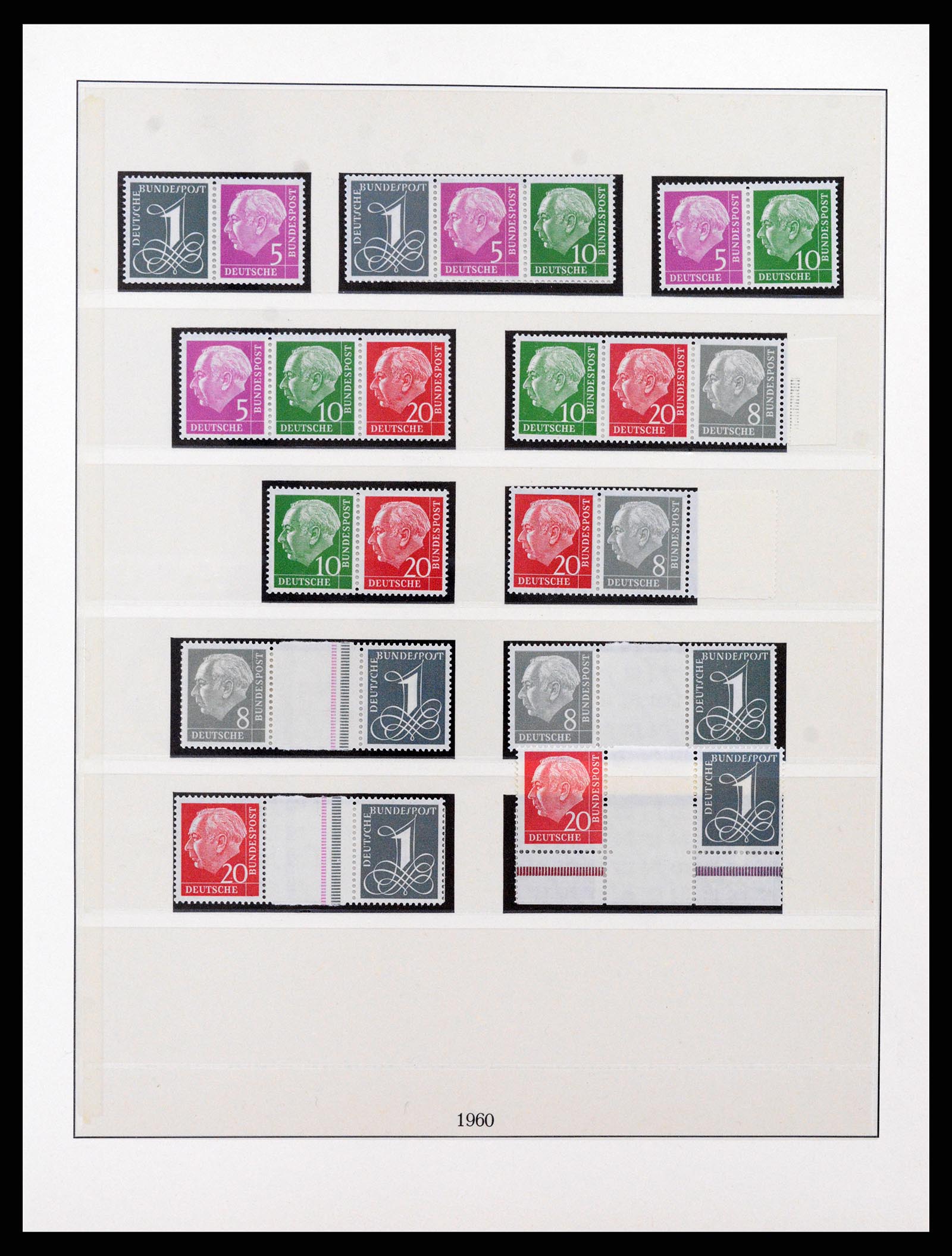 37336 005 - Postzegelverzameling 37336 Bundespost combinaties 1955-1980.