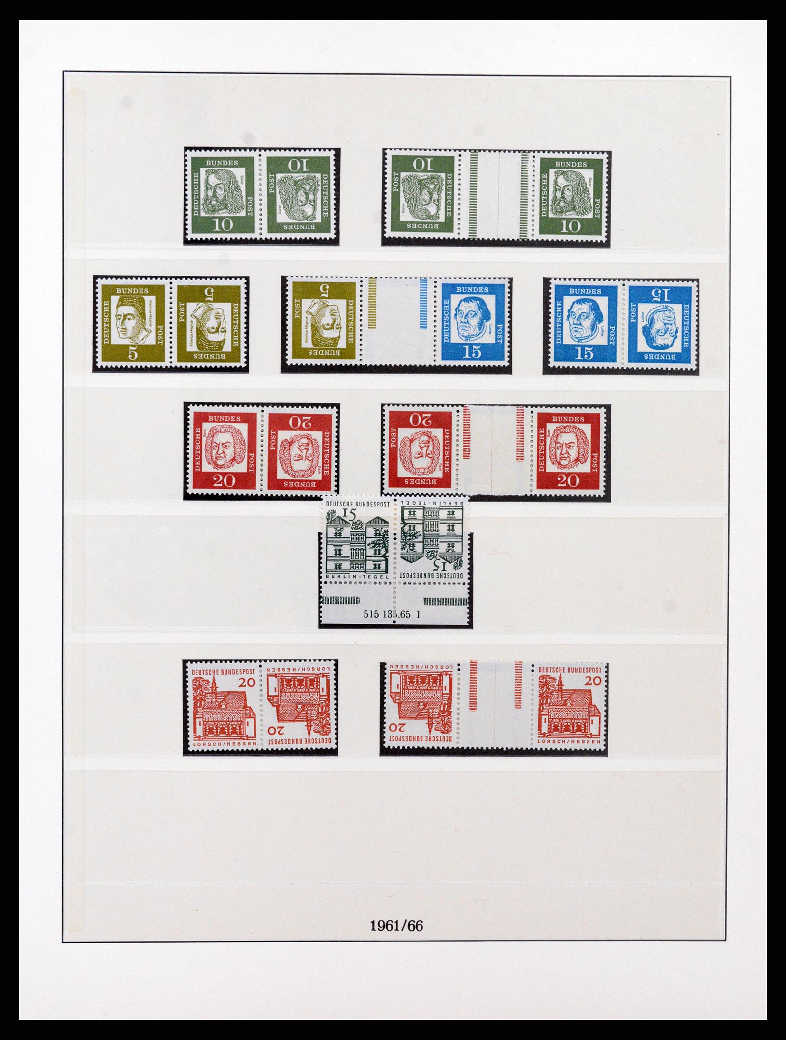 37336 006 - Postzegelverzameling 37336 Bundespost combinaties 1955-1980.