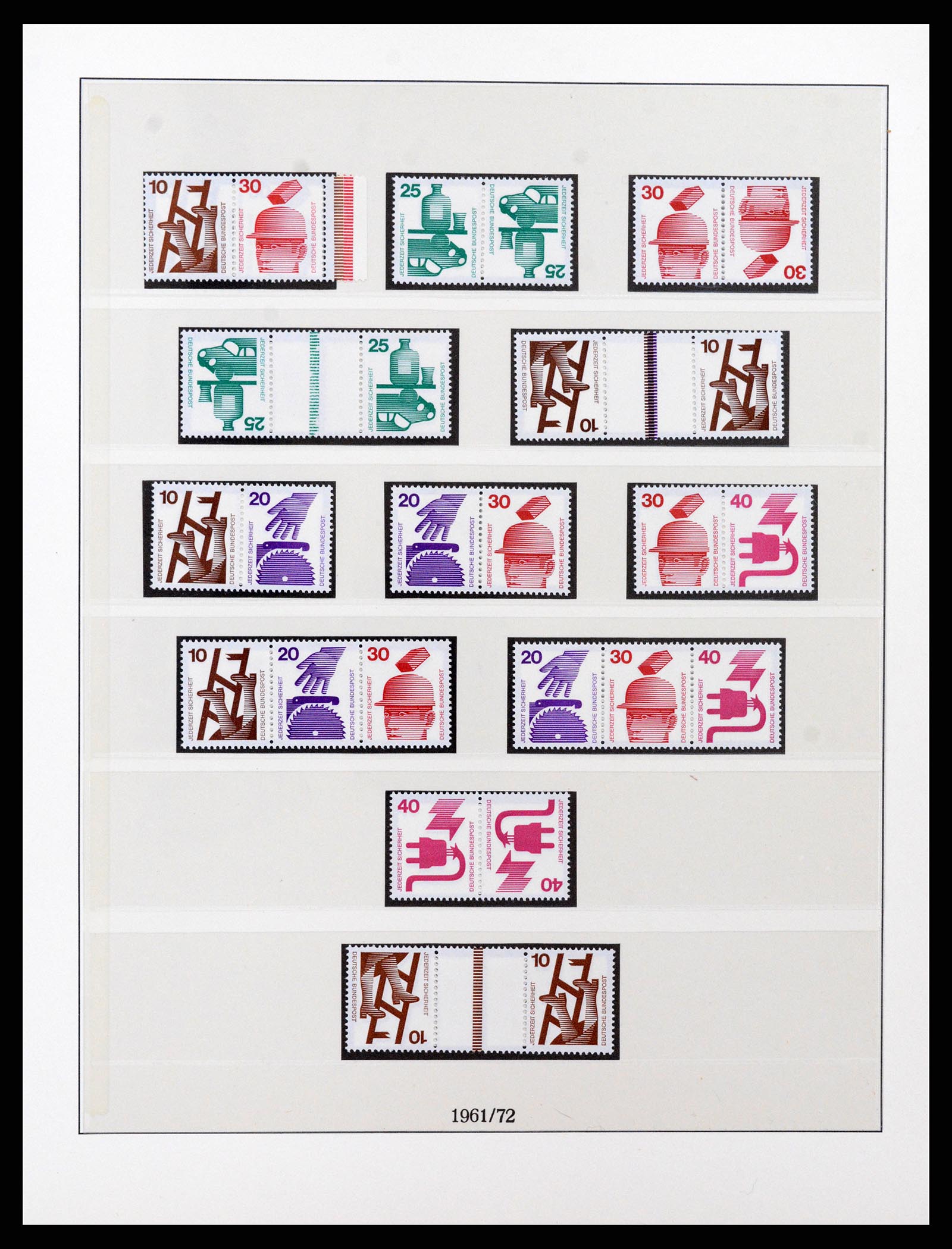 37336 008 - Postzegelverzameling 37336 Bundespost combinaties 1955-1980.