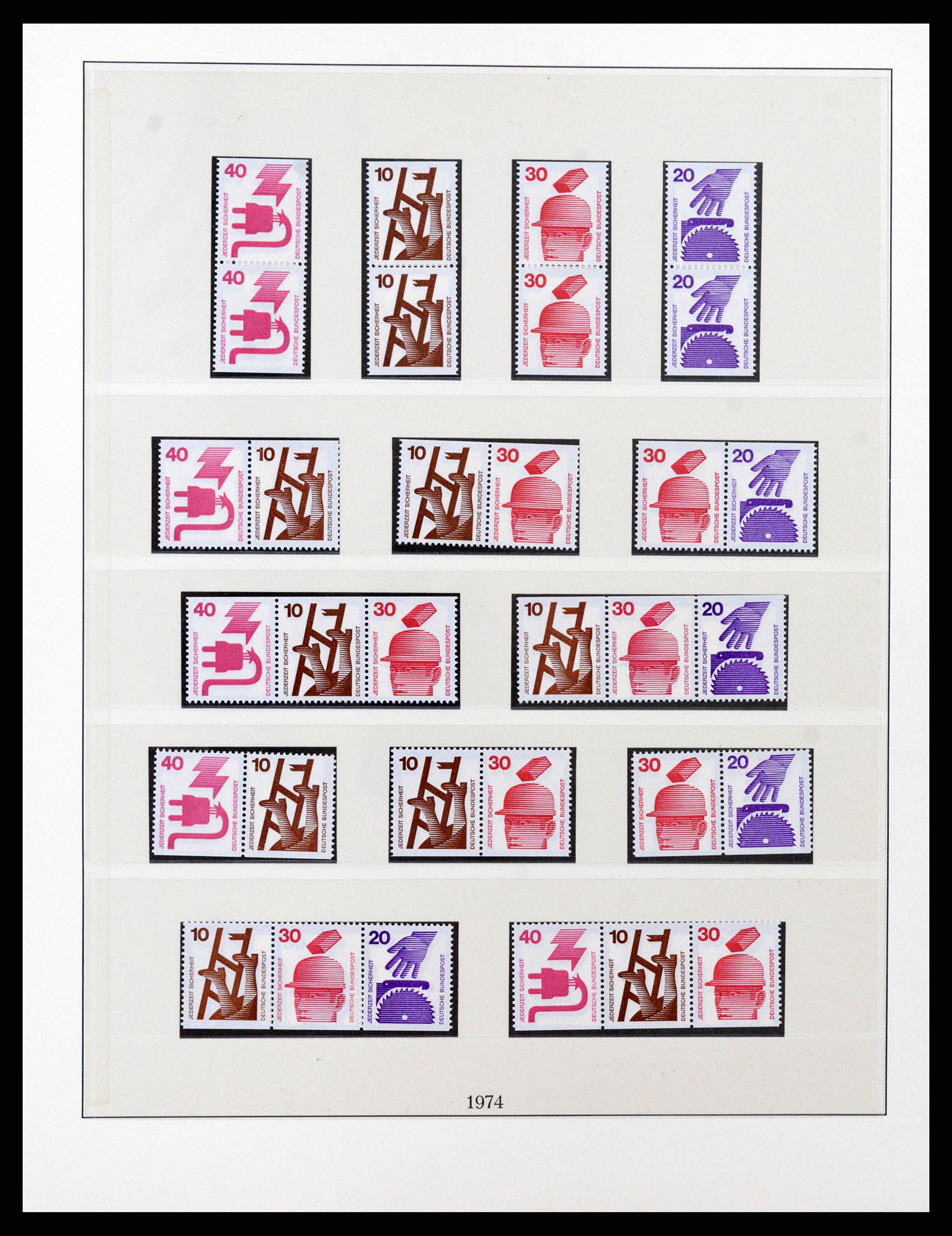 37336 012 - Postzegelverzameling 37336 Bundespost combinaties 1955-1980.