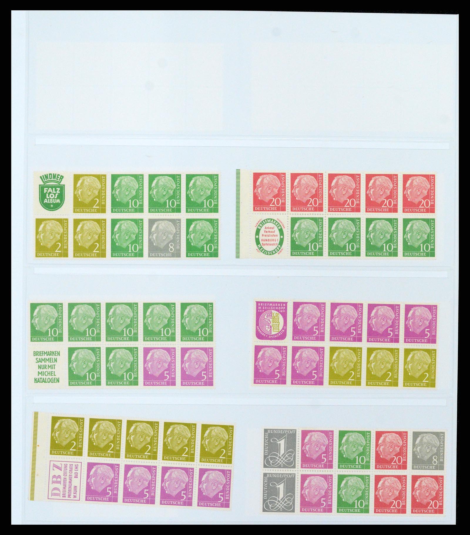 37336 017 - Postzegelverzameling 37336 Bundespost combinaties 1955-1980.