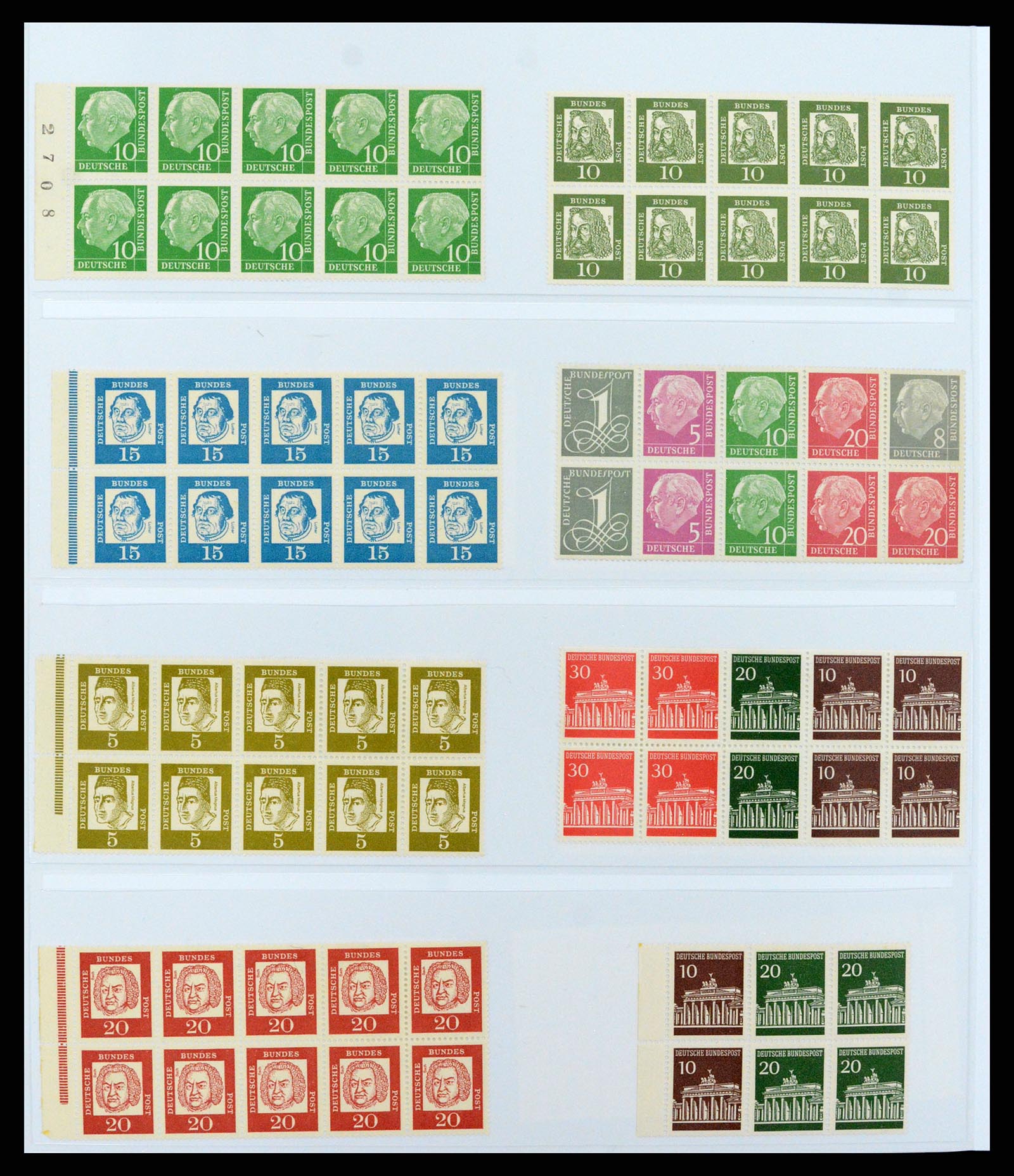 37336 018 - Postzegelverzameling 37336 Bundespost combinaties 1955-1980.