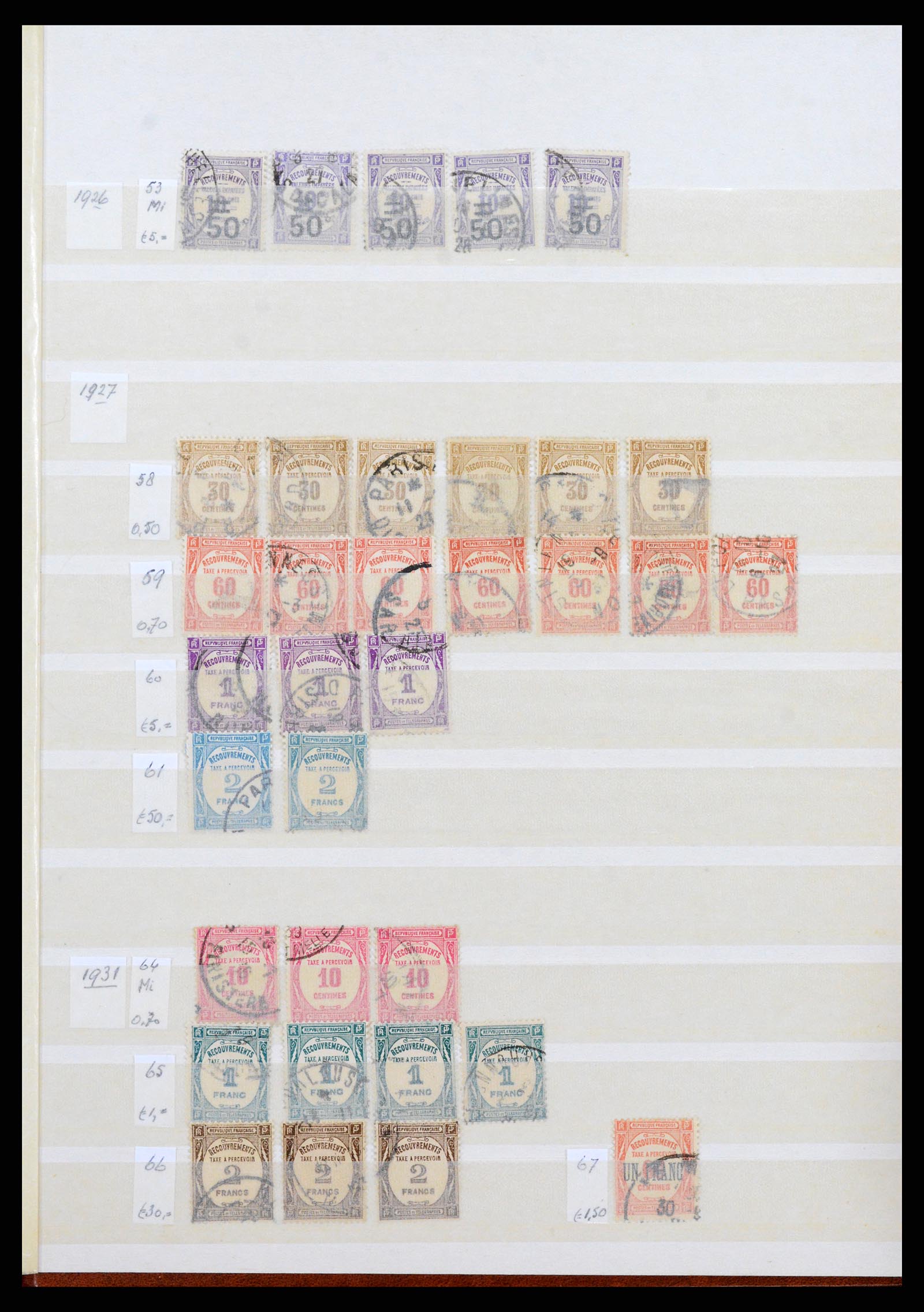 37338 005 - Postzegelverzameling 37338 Frankrijk back of the book 1863-1960.