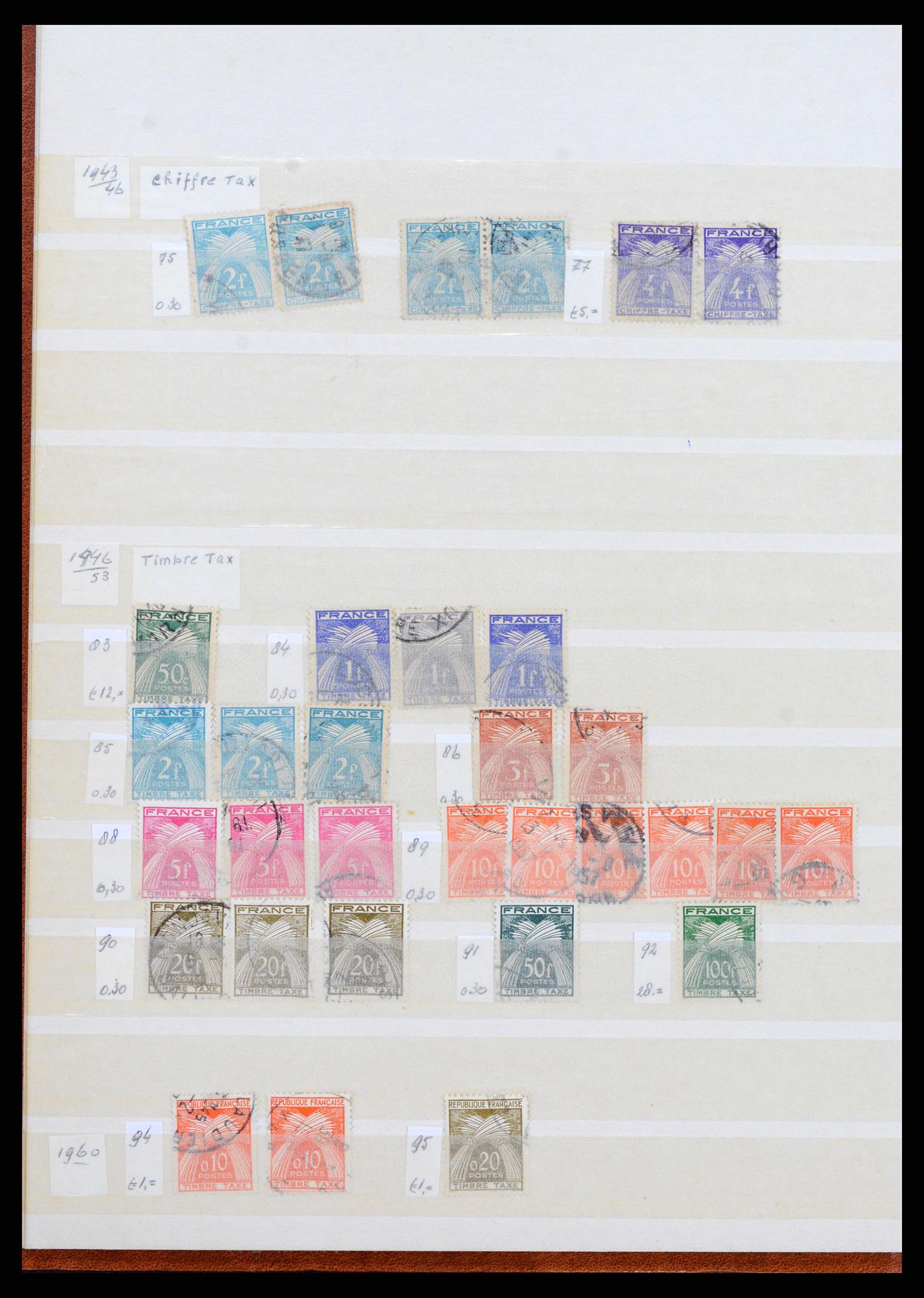 37338 006 - Postzegelverzameling 37338 Frankrijk back of the book 1863-1960.