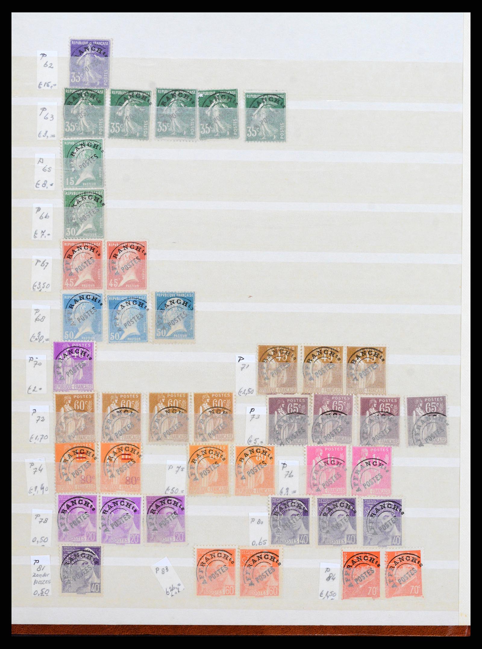 37338 010 - Postzegelverzameling 37338 Frankrijk back of the book 1863-1960.