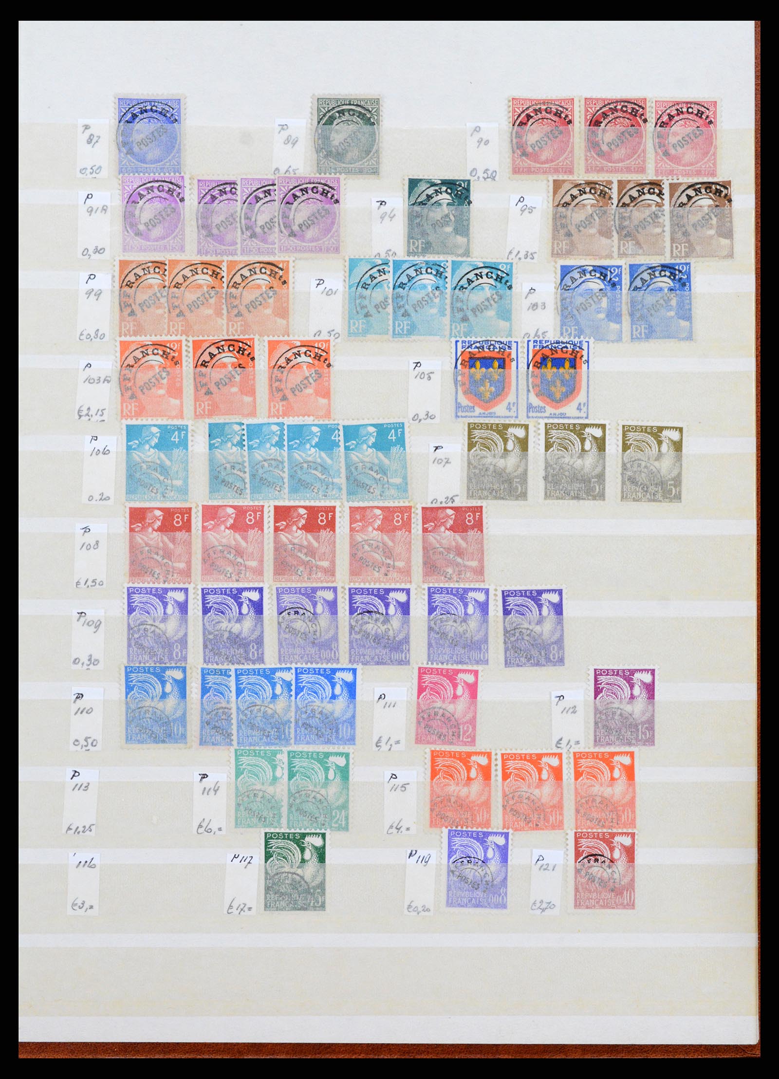 37338 011 - Postzegelverzameling 37338 Frankrijk back of the book 1863-1960.
