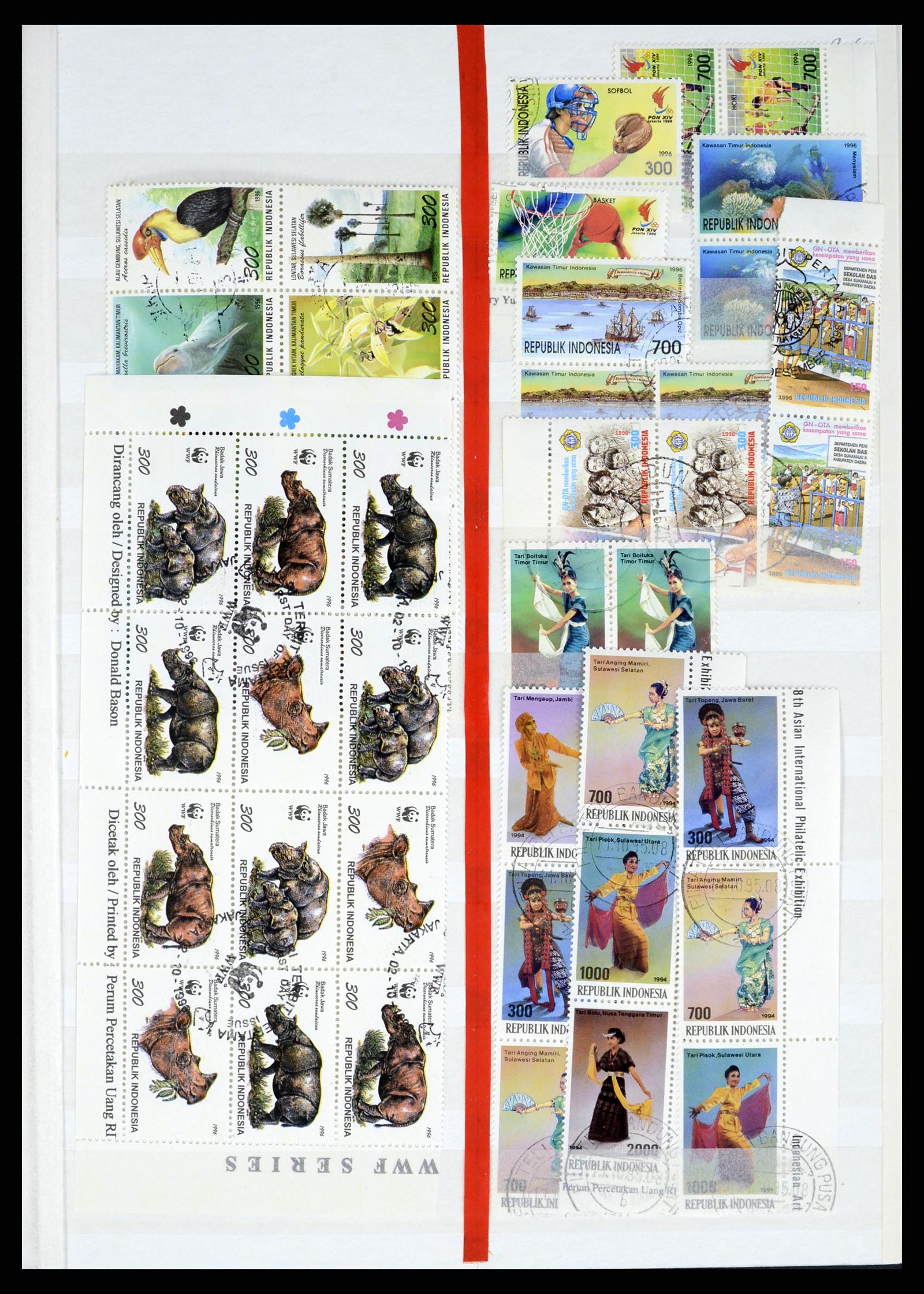 37339 013 - Postzegelverzameling 37339 Indonesië 1995-2008.