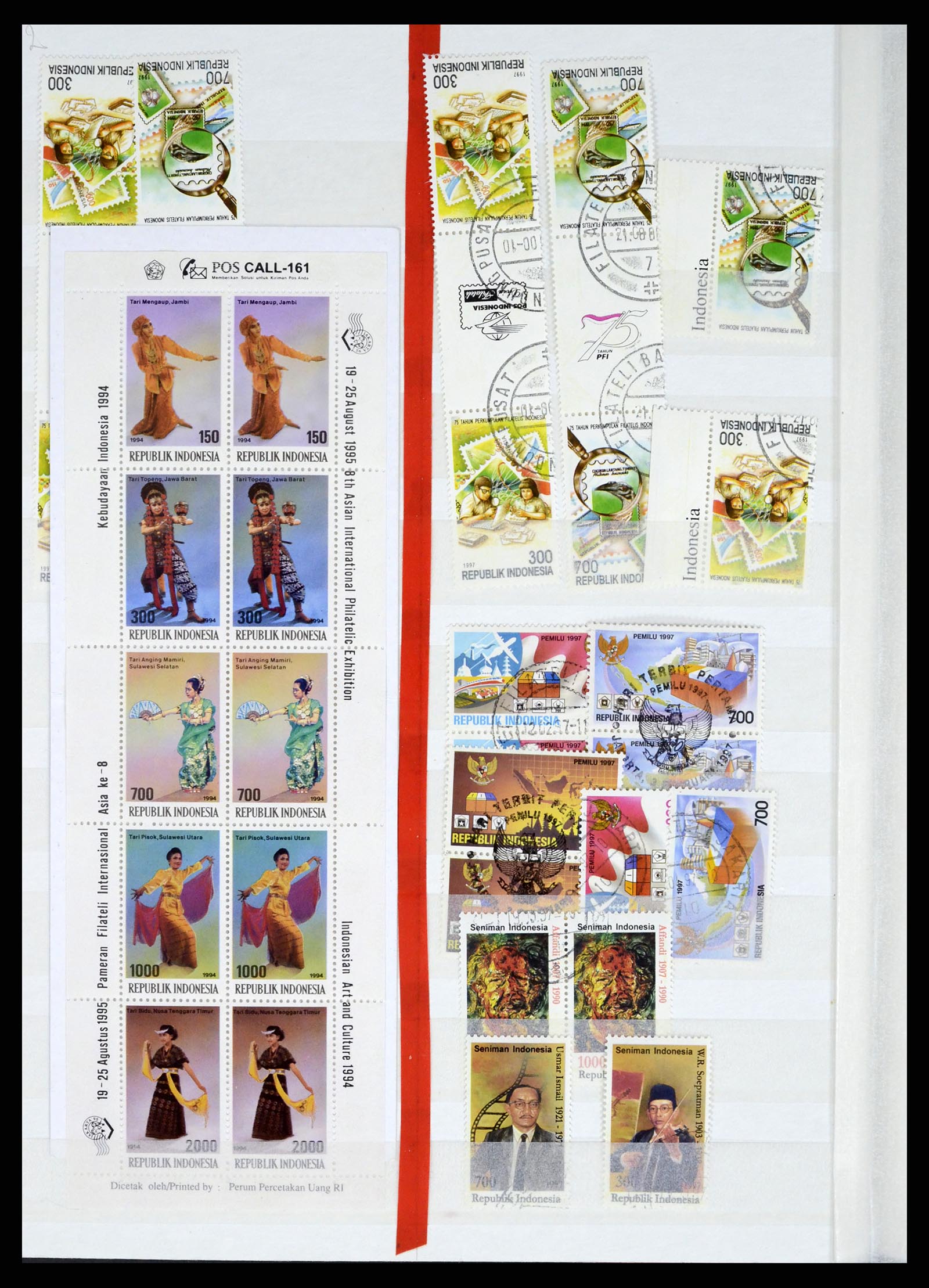 37339 014 - Postzegelverzameling 37339 Indonesië 1995-2008.