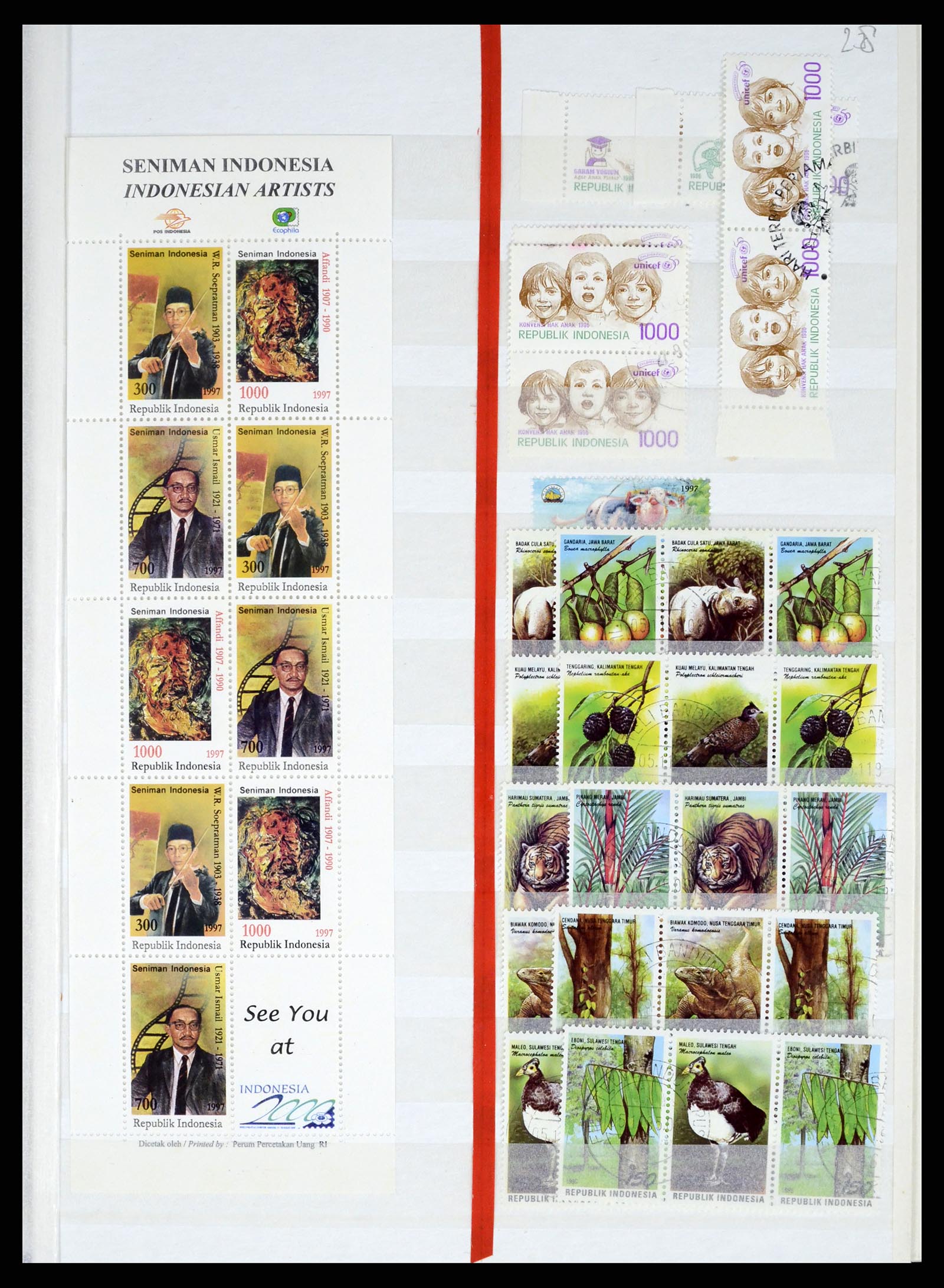 37339 015 - Postzegelverzameling 37339 Indonesië 1995-2008.