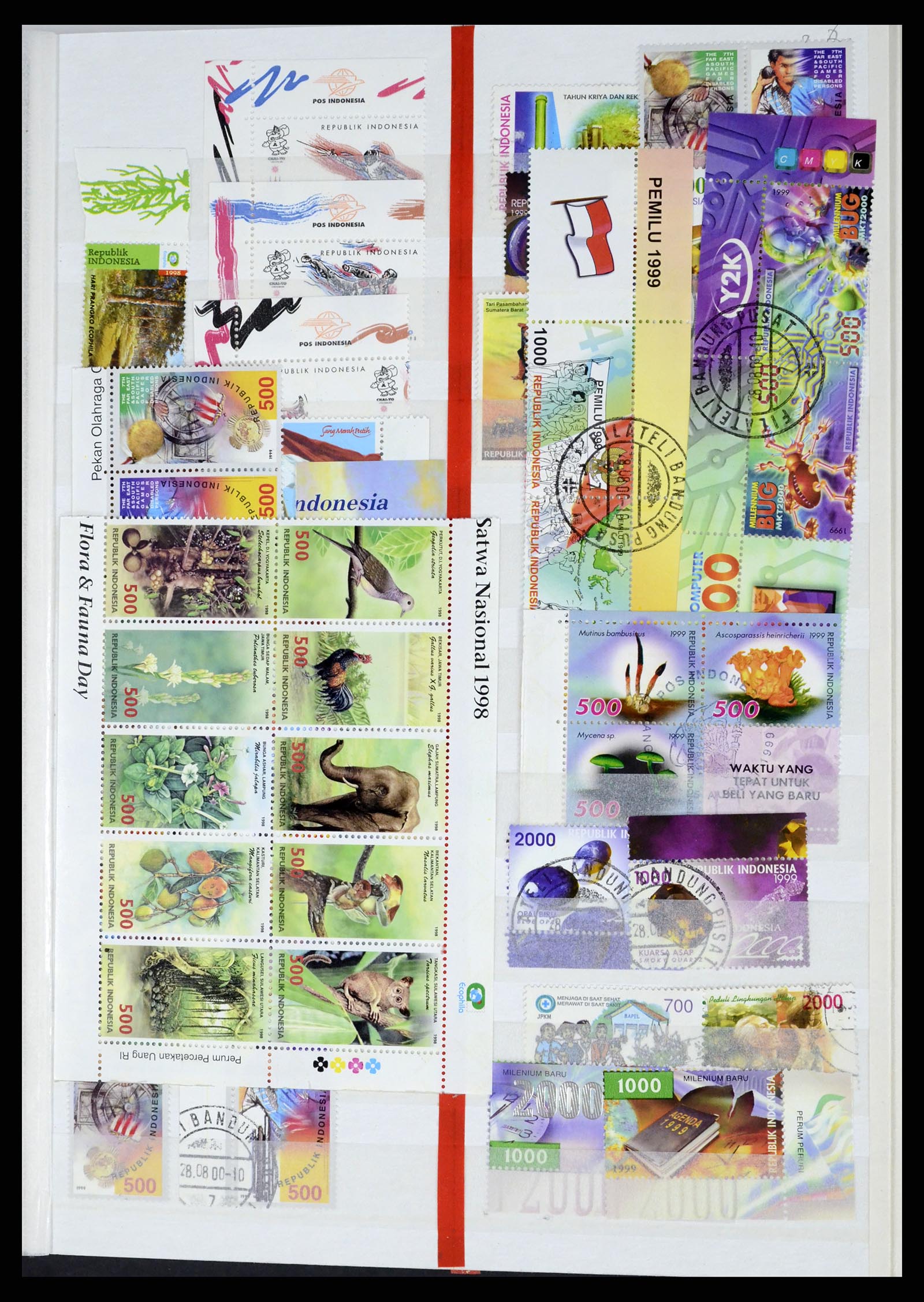 37339 019 - Postzegelverzameling 37339 Indonesië 1995-2008.