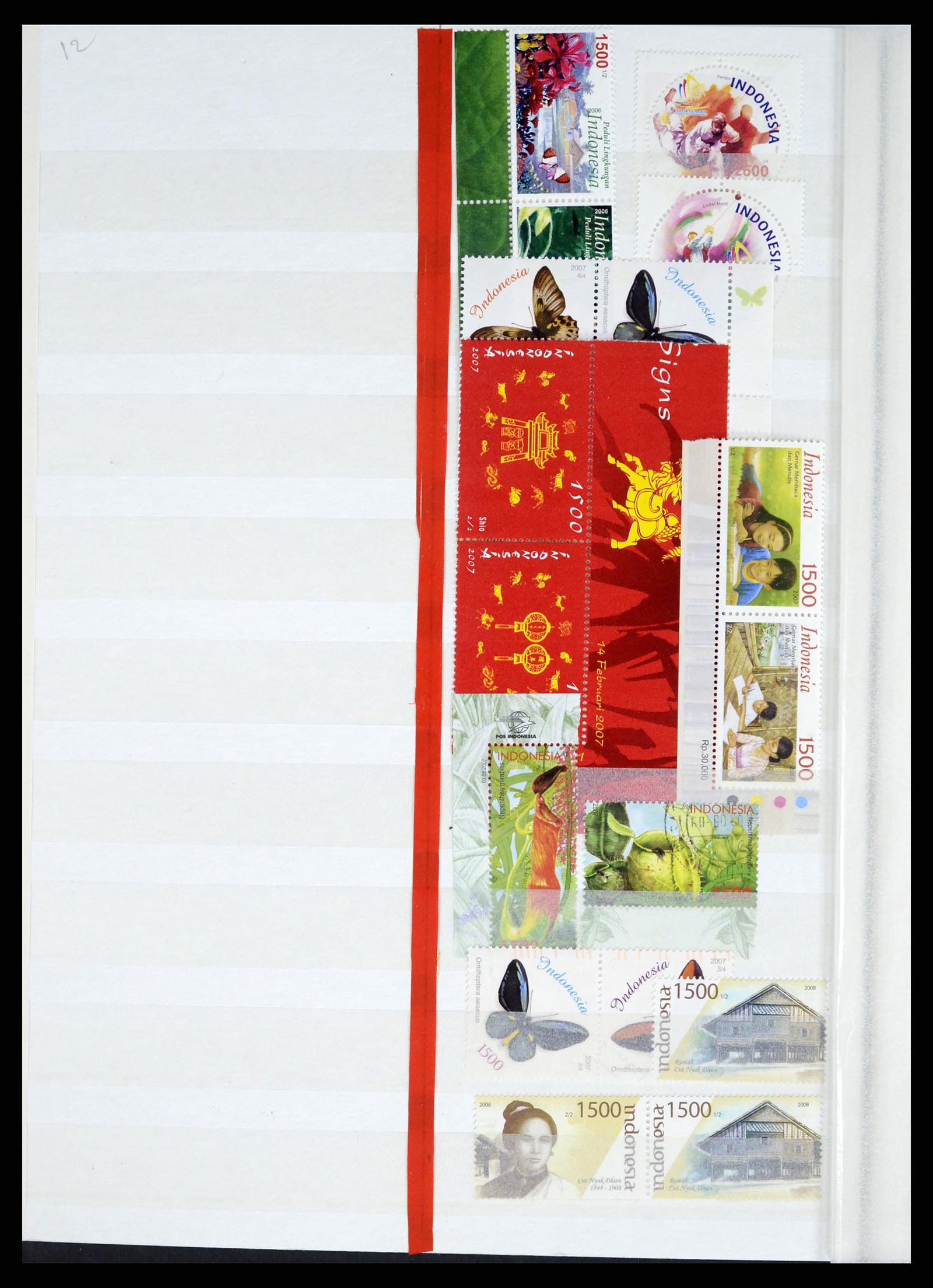 37339 024 - Postzegelverzameling 37339 Indonesië 1995-2008.