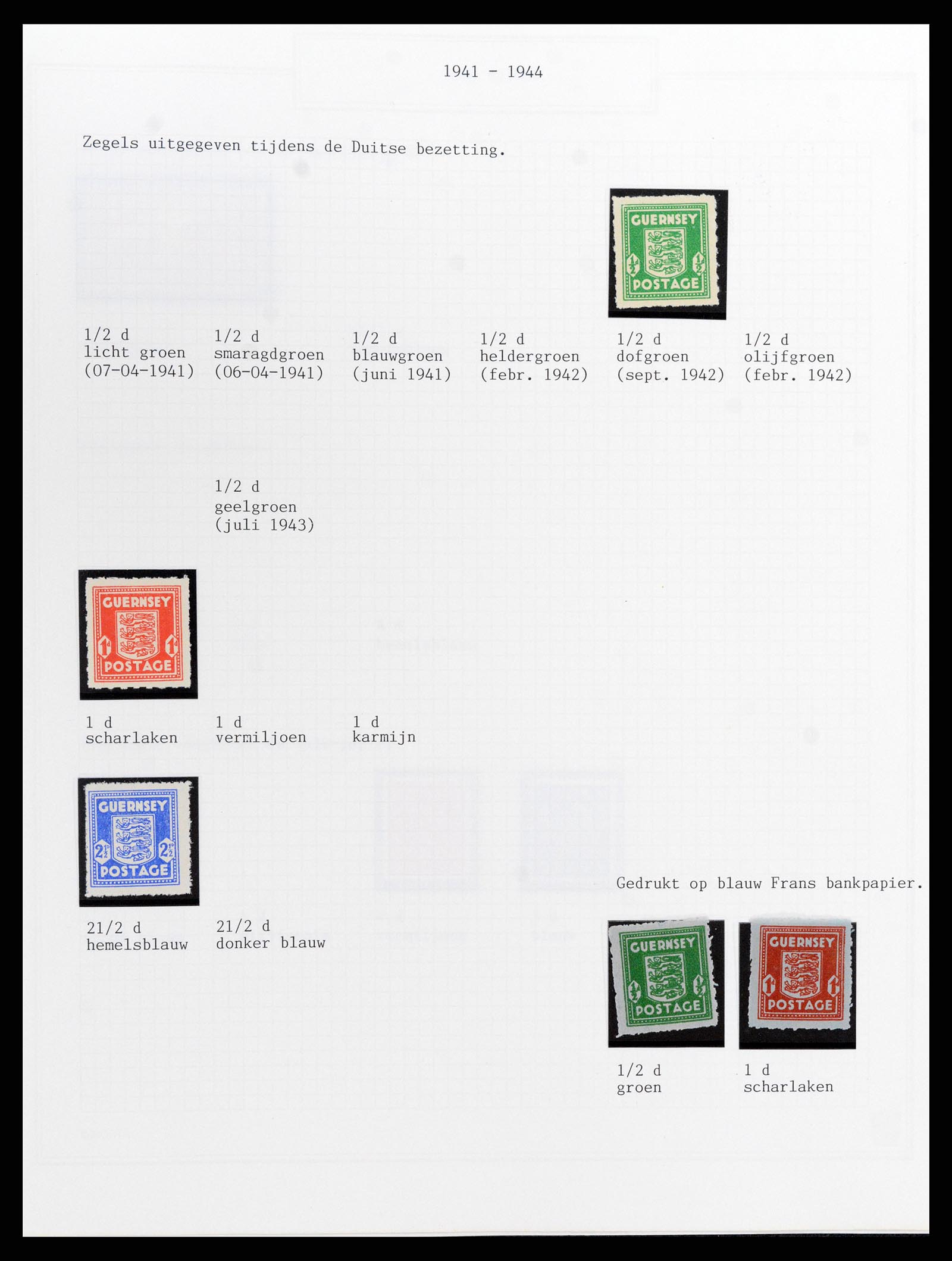 37340 001 - Postzegelverzameling 37340 Kanaaleilanden 1941-2001.
