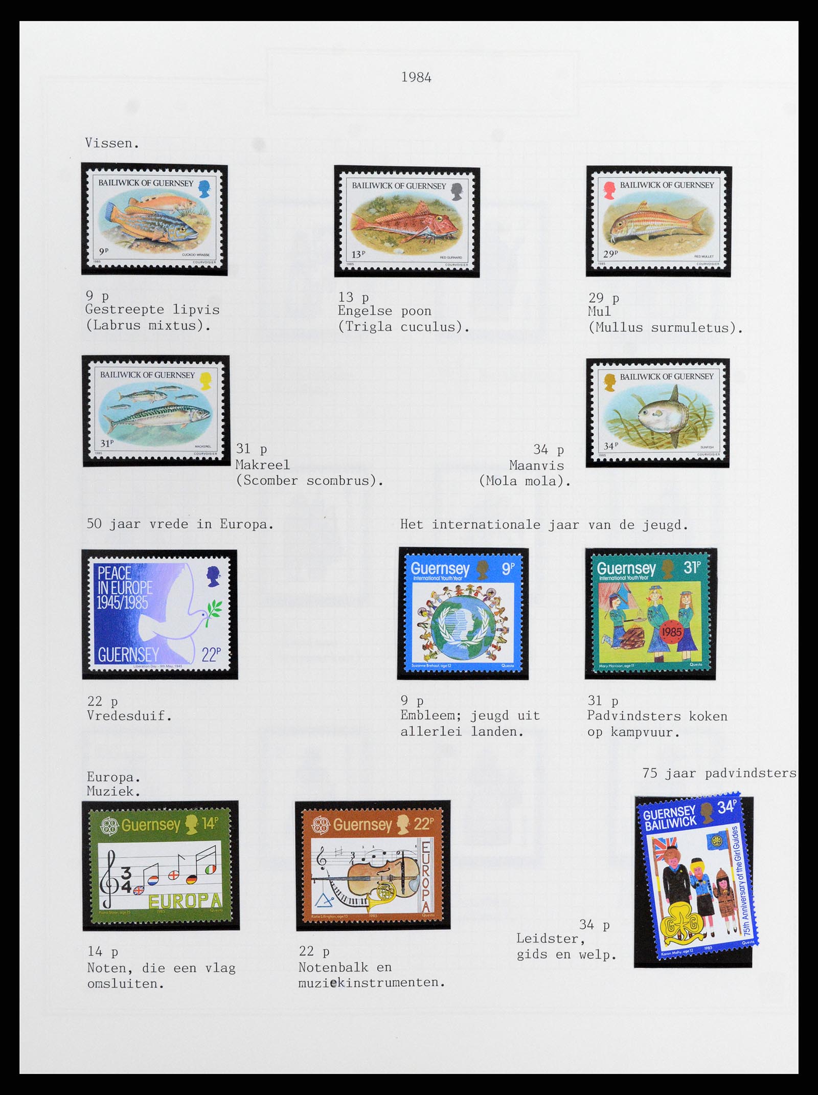 37340 044 - Postzegelverzameling 37340 Kanaaleilanden 1941-2001.