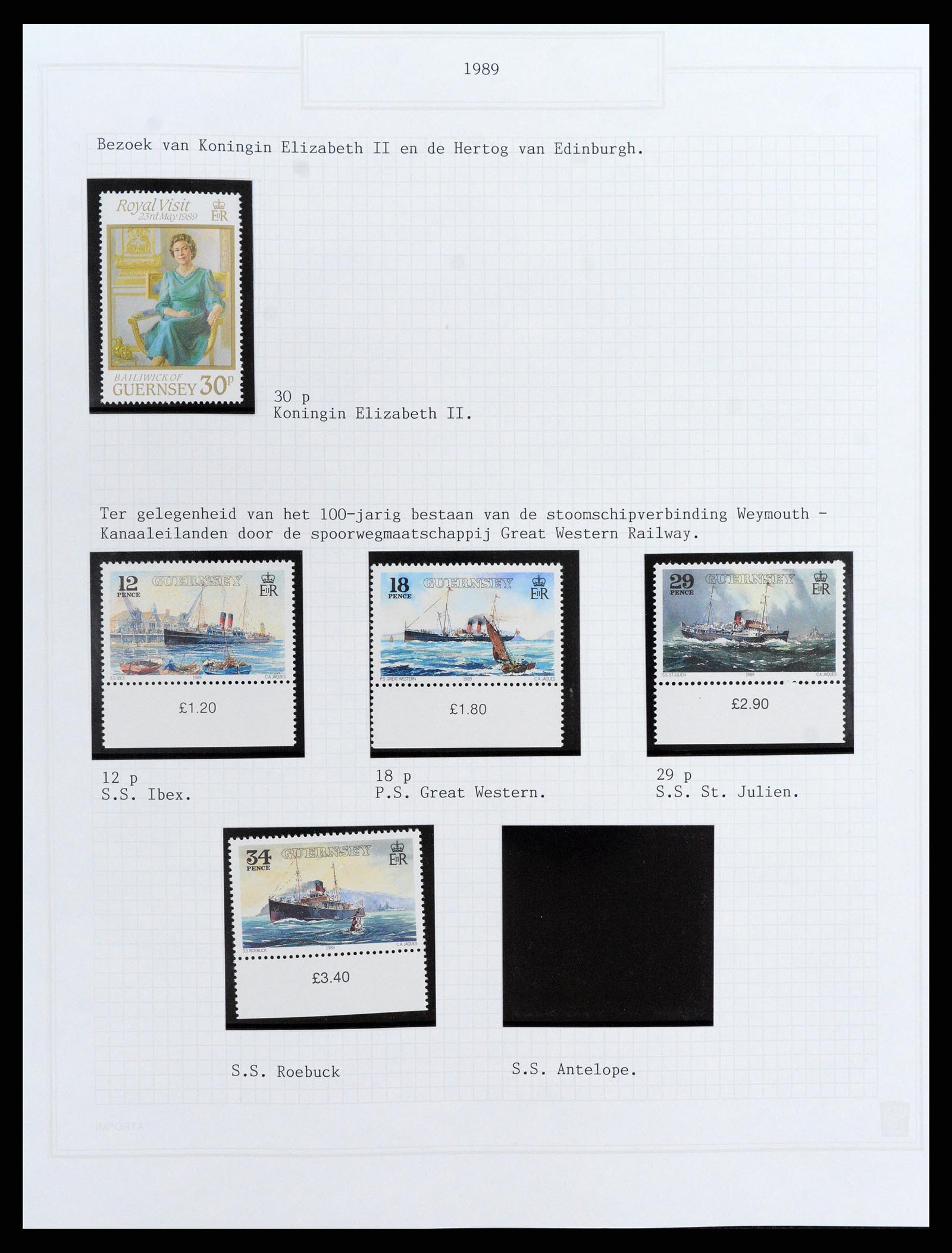 37340 062 - Postzegelverzameling 37340 Kanaaleilanden 1941-2001.